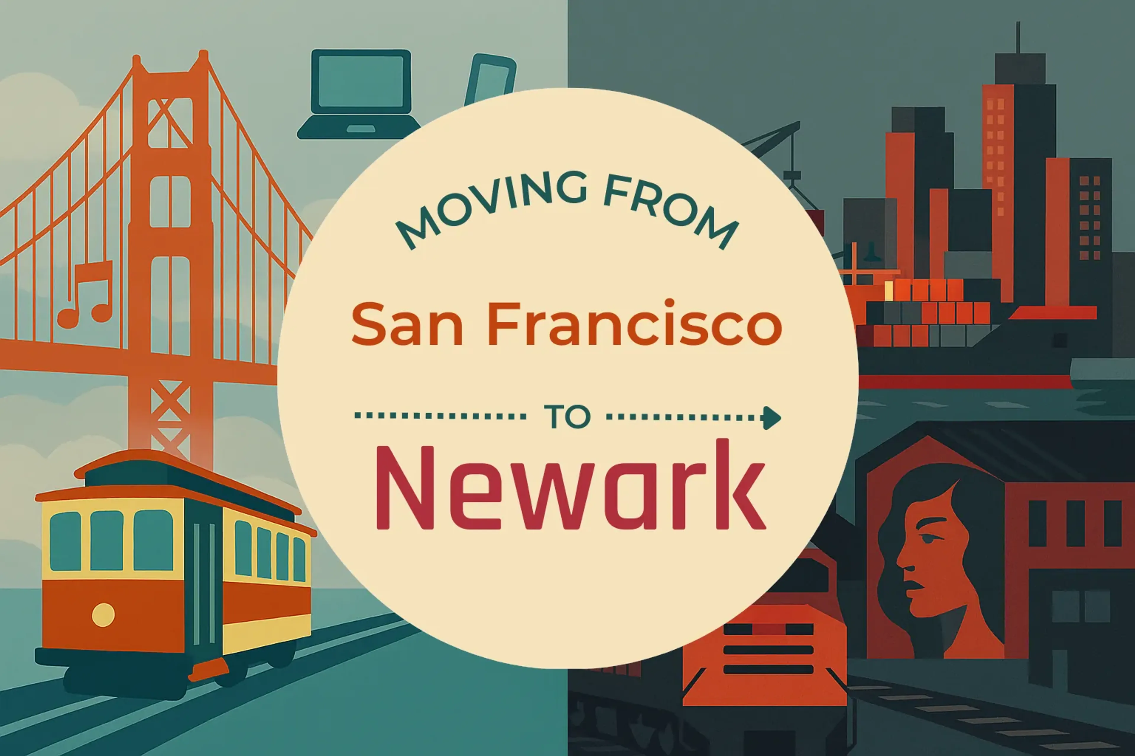 Side-by-side comparison of San Francisco to Newark moving companies