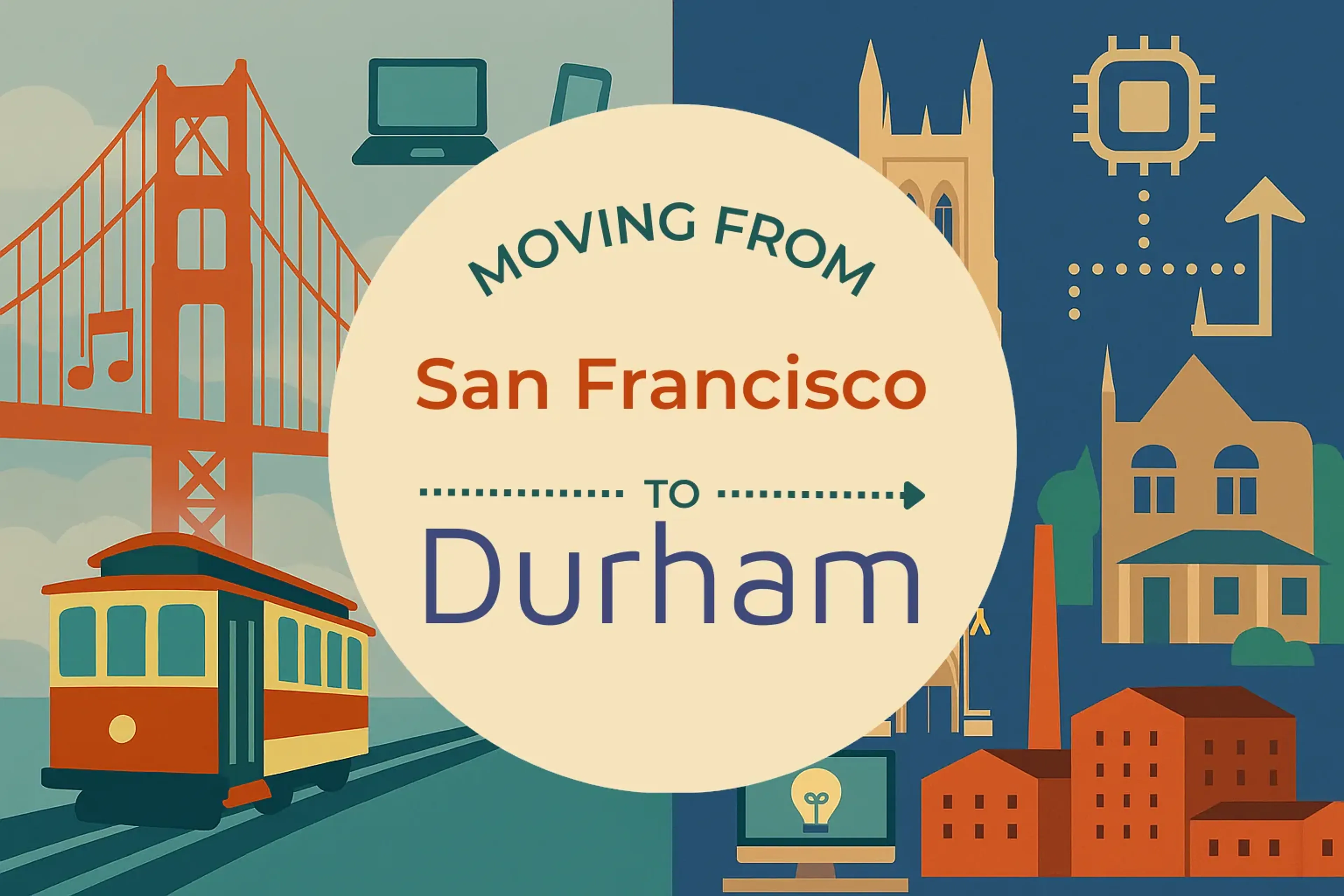 Side-by-side comparison of San Francisco to Durham moving companies