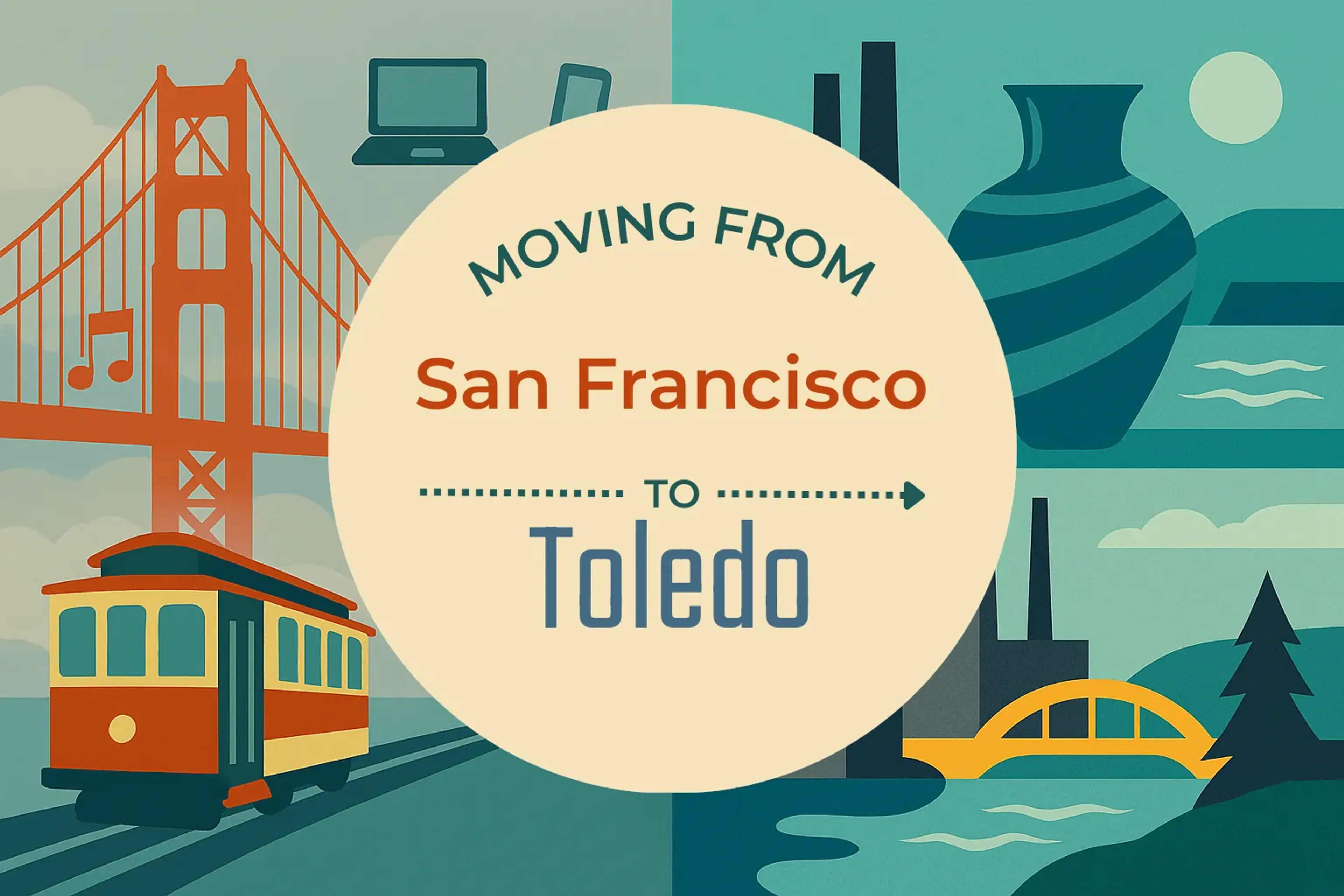Side-by-side comparison of San Francisco to Toledo moving companies