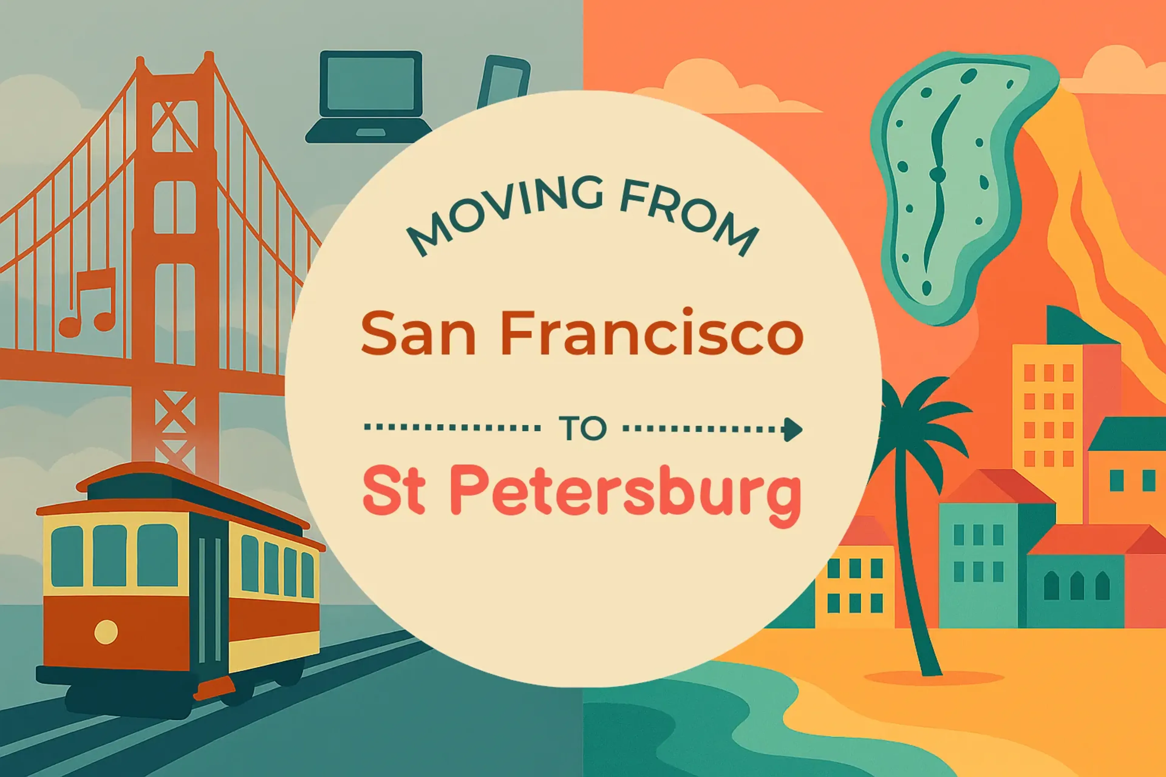 Side-by-side comparison of San Francisco to St. Petersburg moving companies