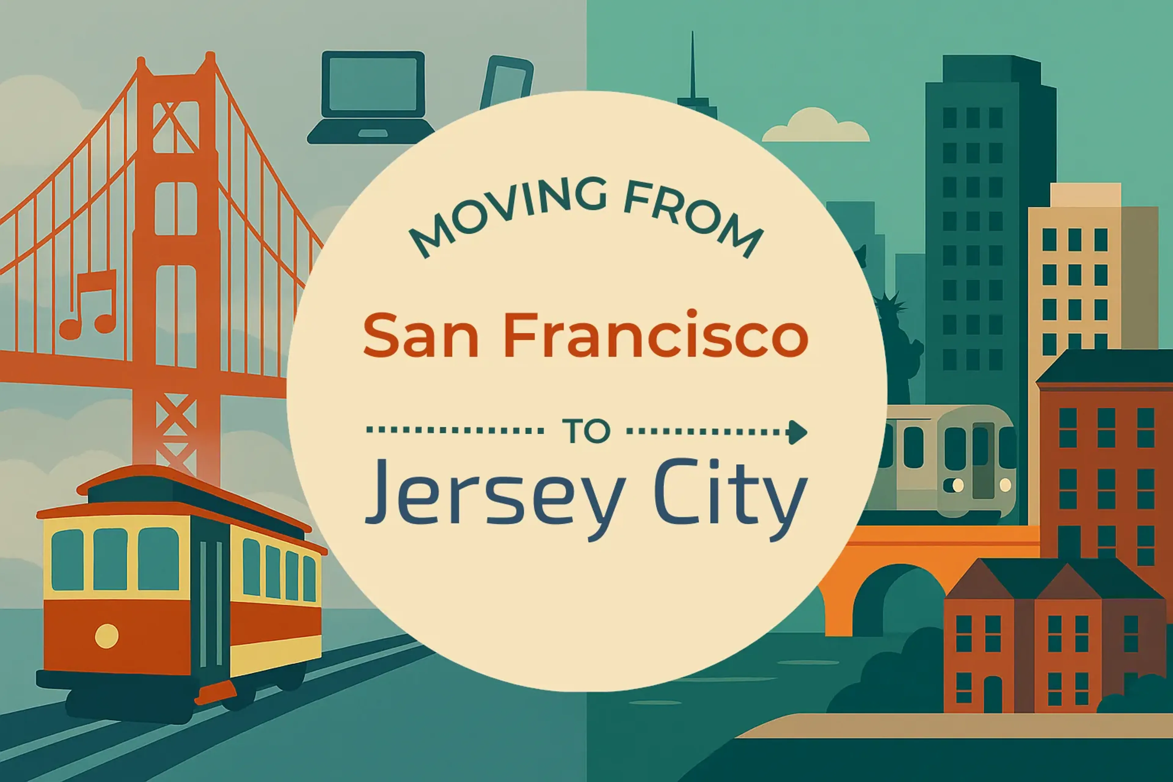 Side-by-side comparison of San Francisco to Jersey City moving companies
