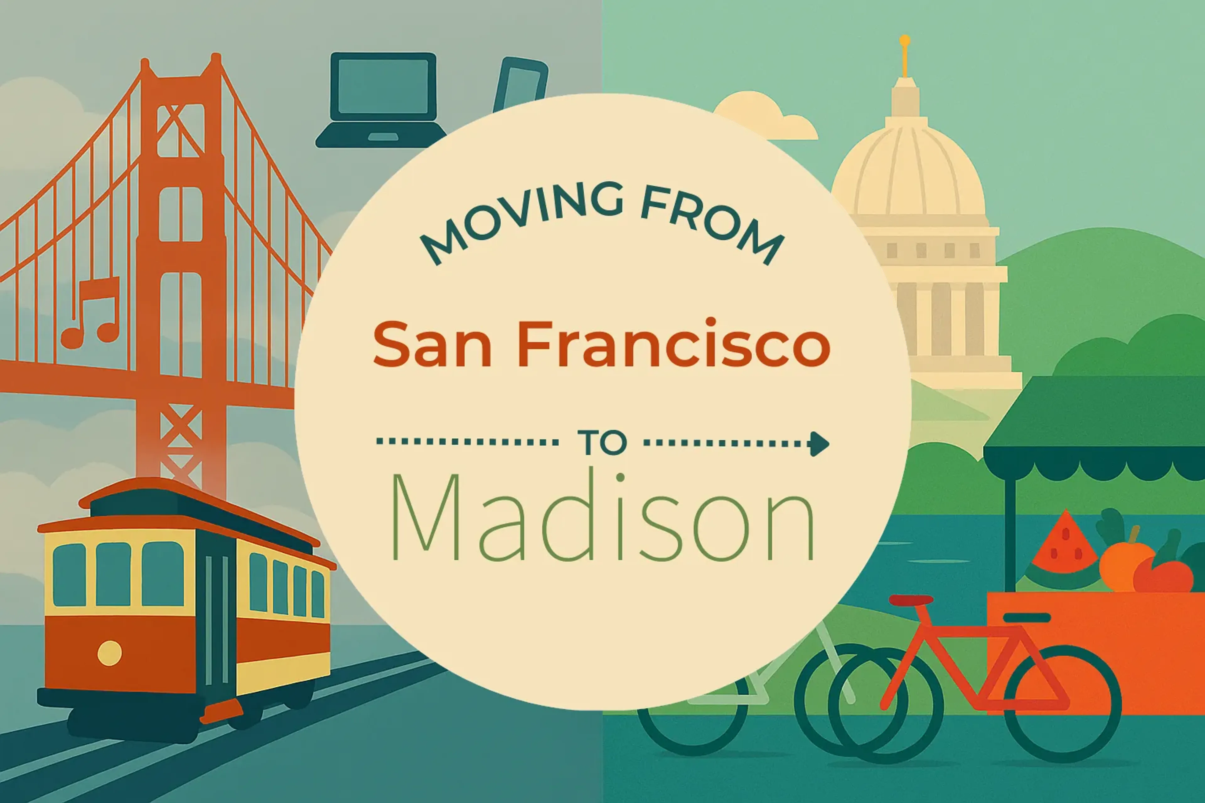 Side-by-side comparison of San Francisco to Madison moving companies