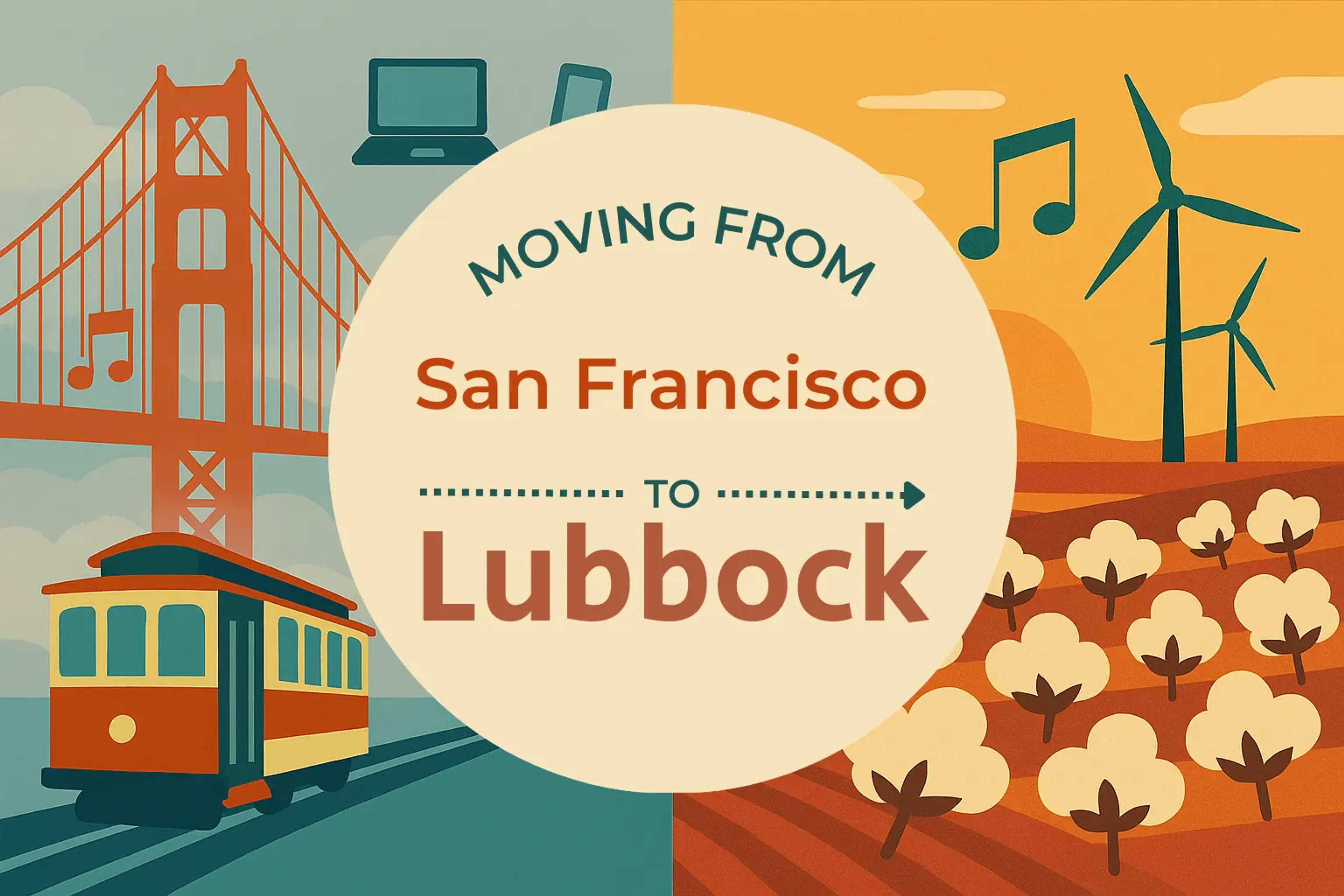 Side-by-side comparison of San Francisco to Lubbock moving companies