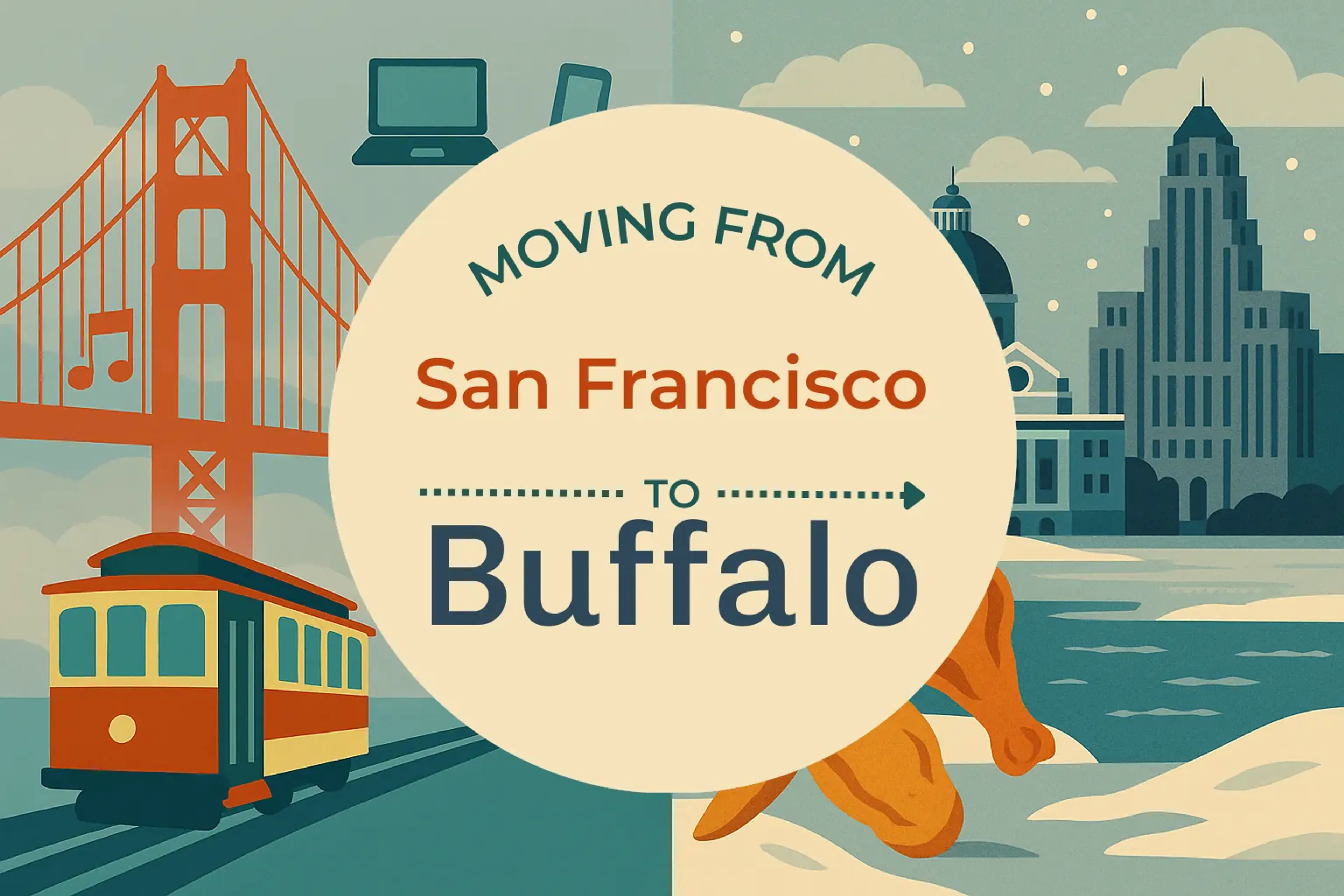 Side-by-side comparison of San Francisco to Buffalo moving companies