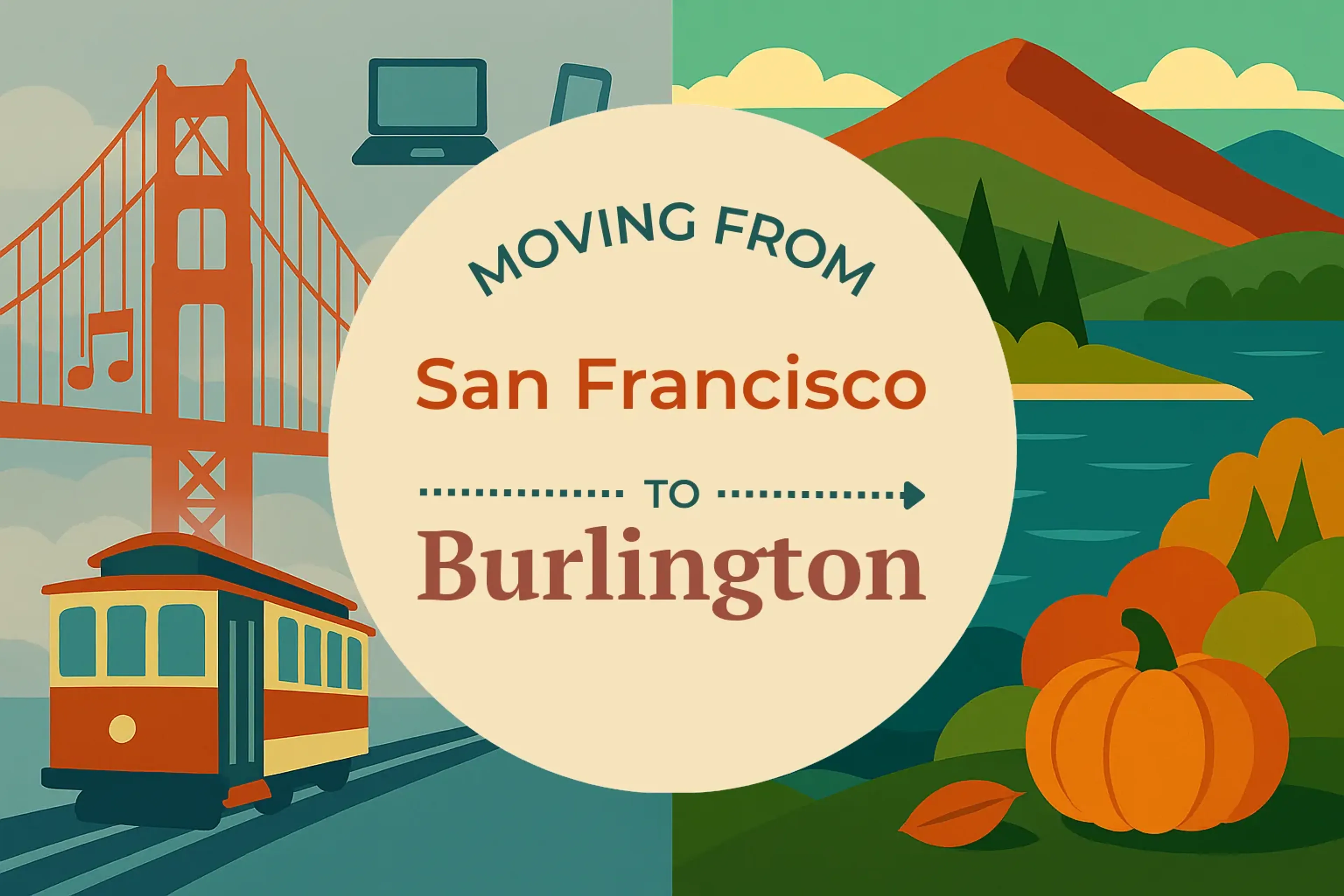 Side-by-side comparison of San Francisco to Burlington moving companies