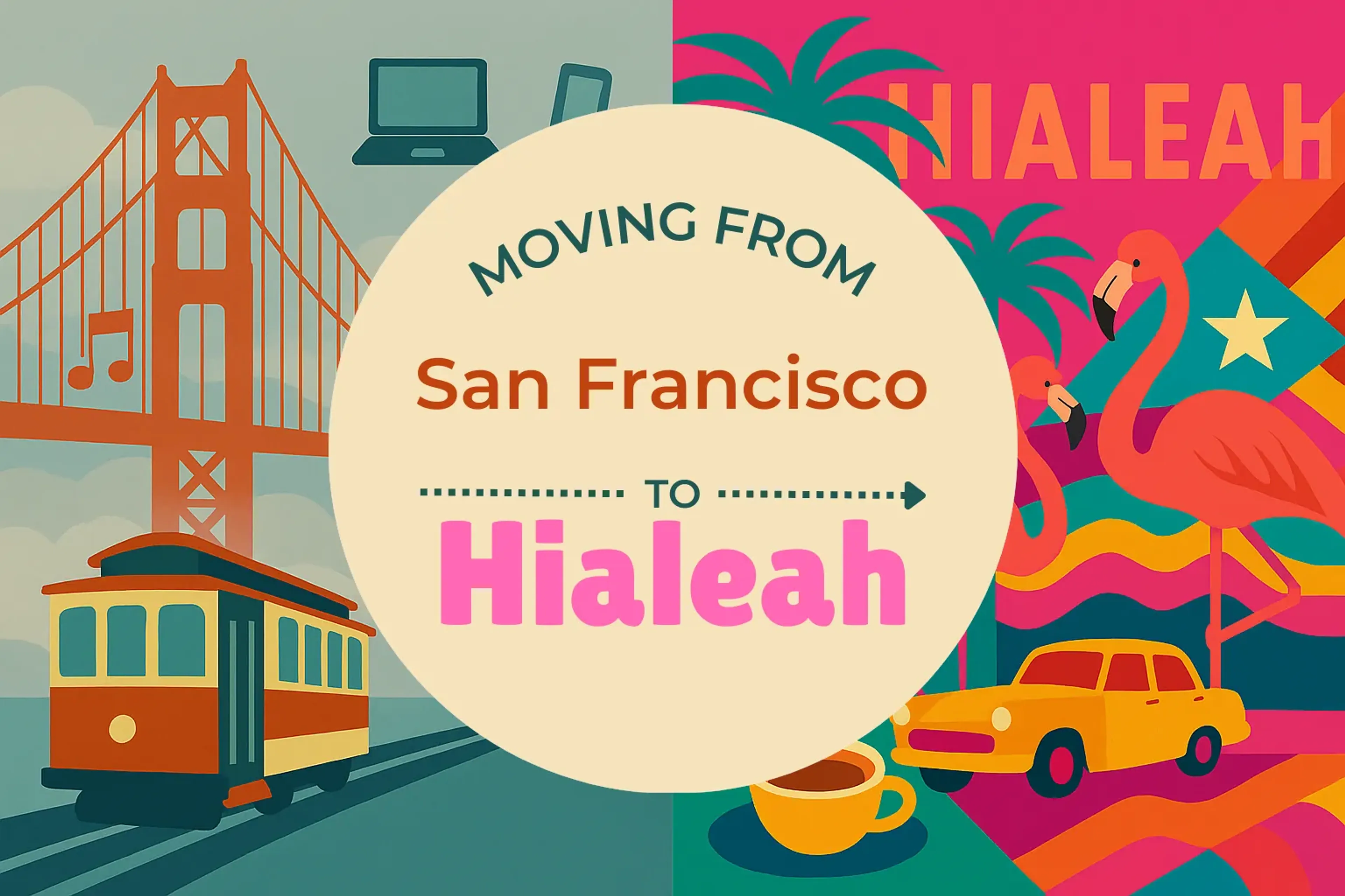 Side-by-side comparison of San Francisco to Hialeah moving companies