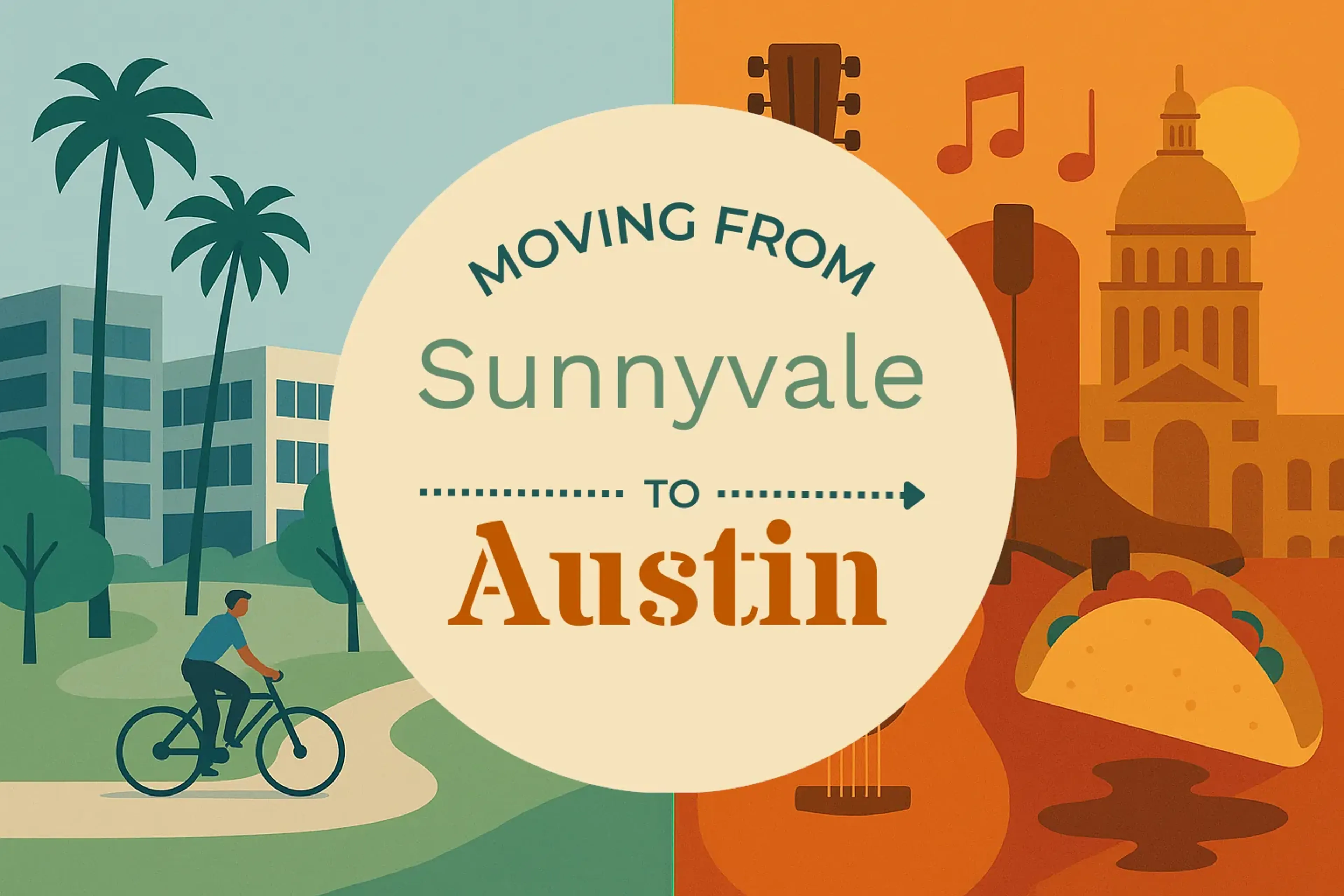 Side-by-side comparison of Sunnyvale to Austin moving companies