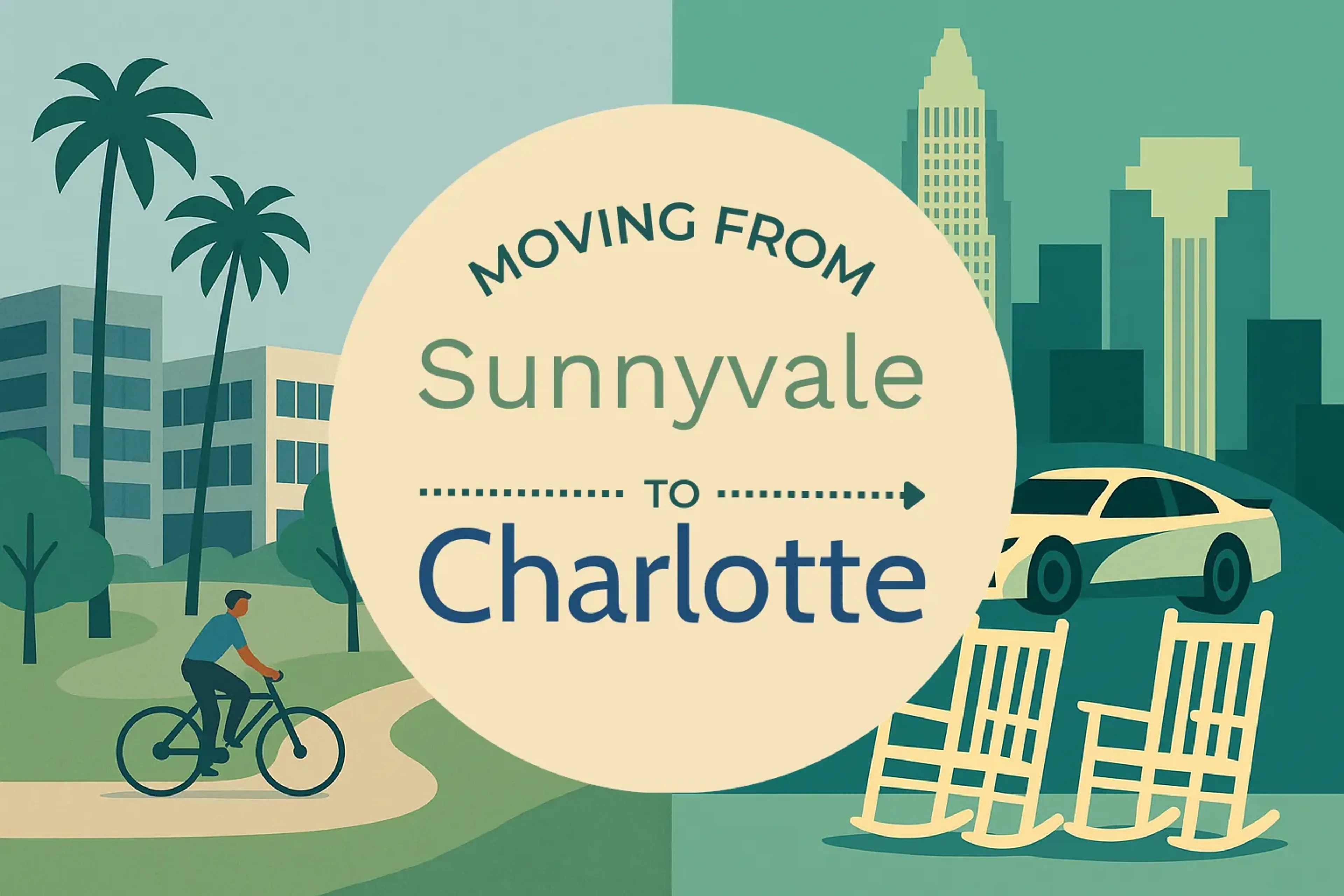 Side-by-side comparison of Sunnyvale to Charlotte moving companies