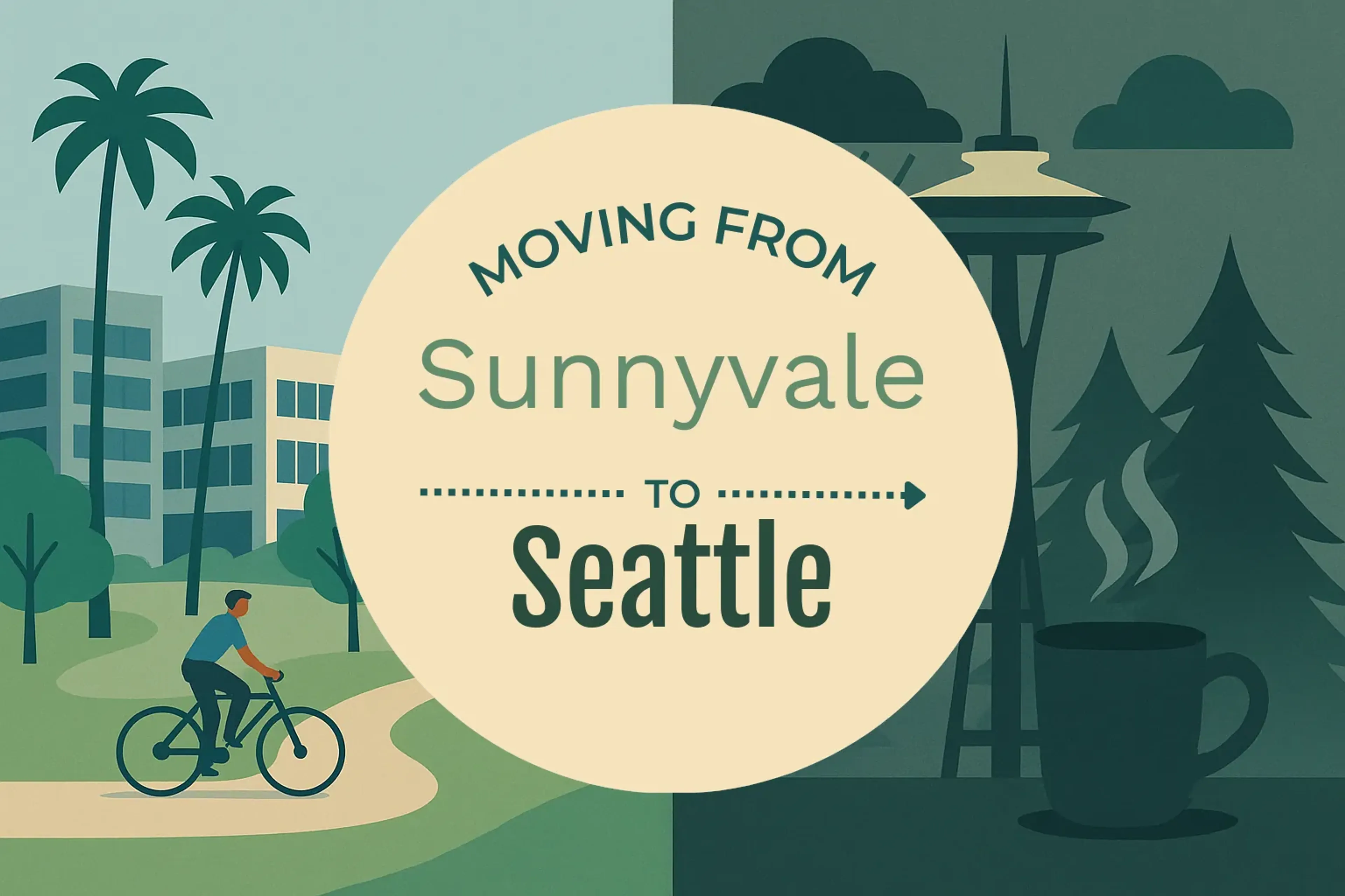 Side-by-side comparison of Sunnyvale to Seattle moving companies
