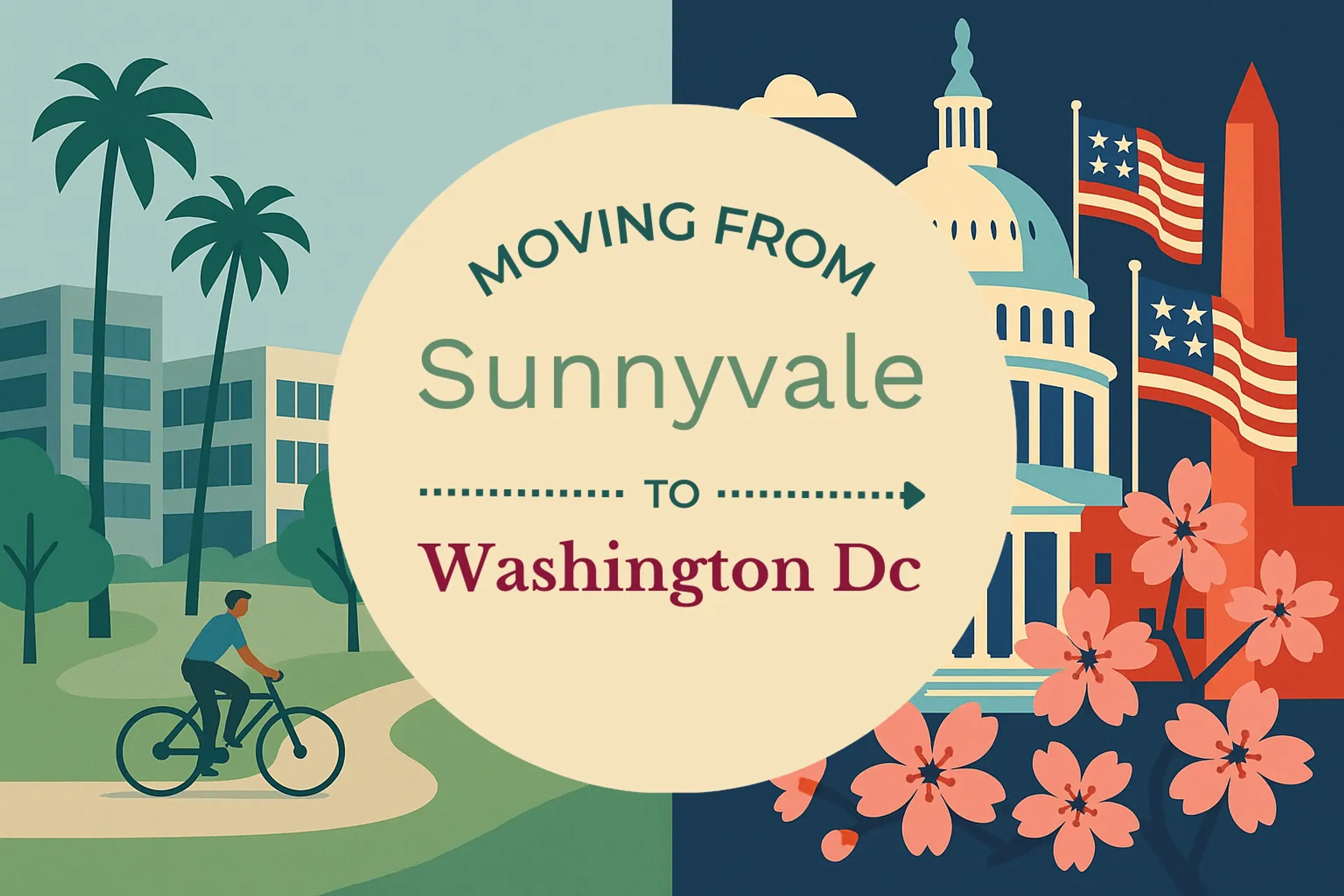 Side-by-side comparison of Sunnyvale to Washington DC moving companies