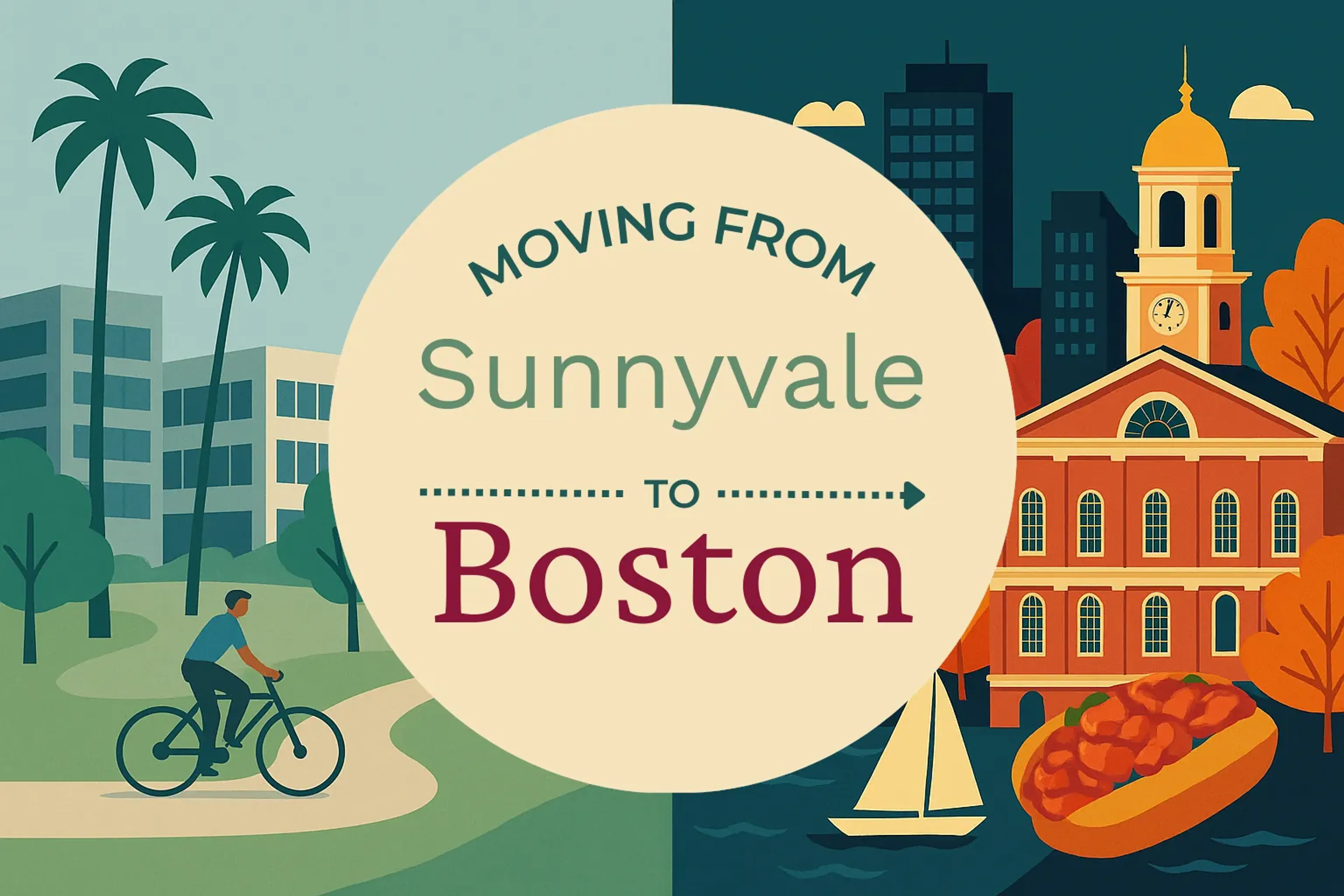 Side-by-side comparison of Sunnyvale to Boston moving companies