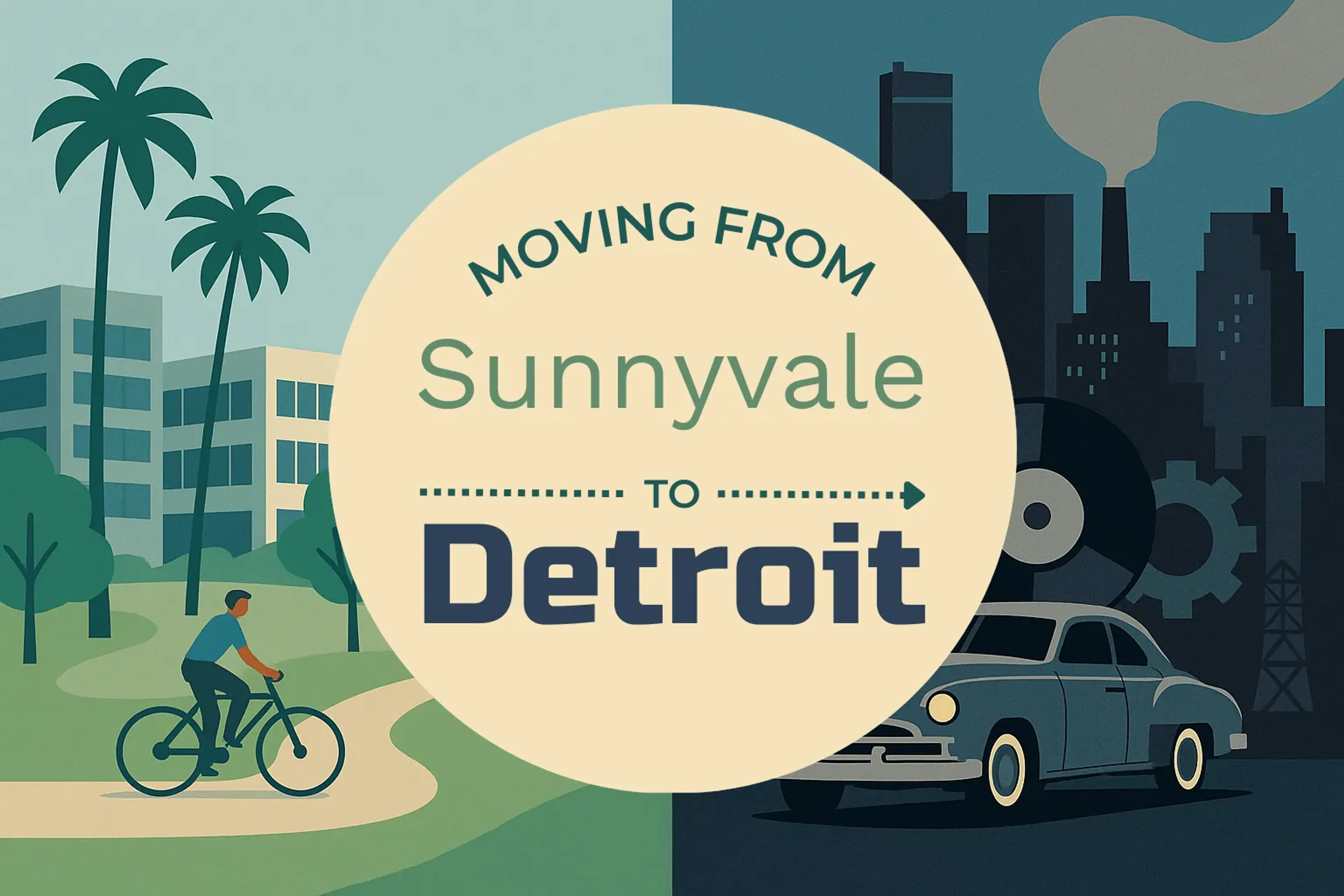 Side-by-side comparison of Sunnyvale to Detroit moving companies