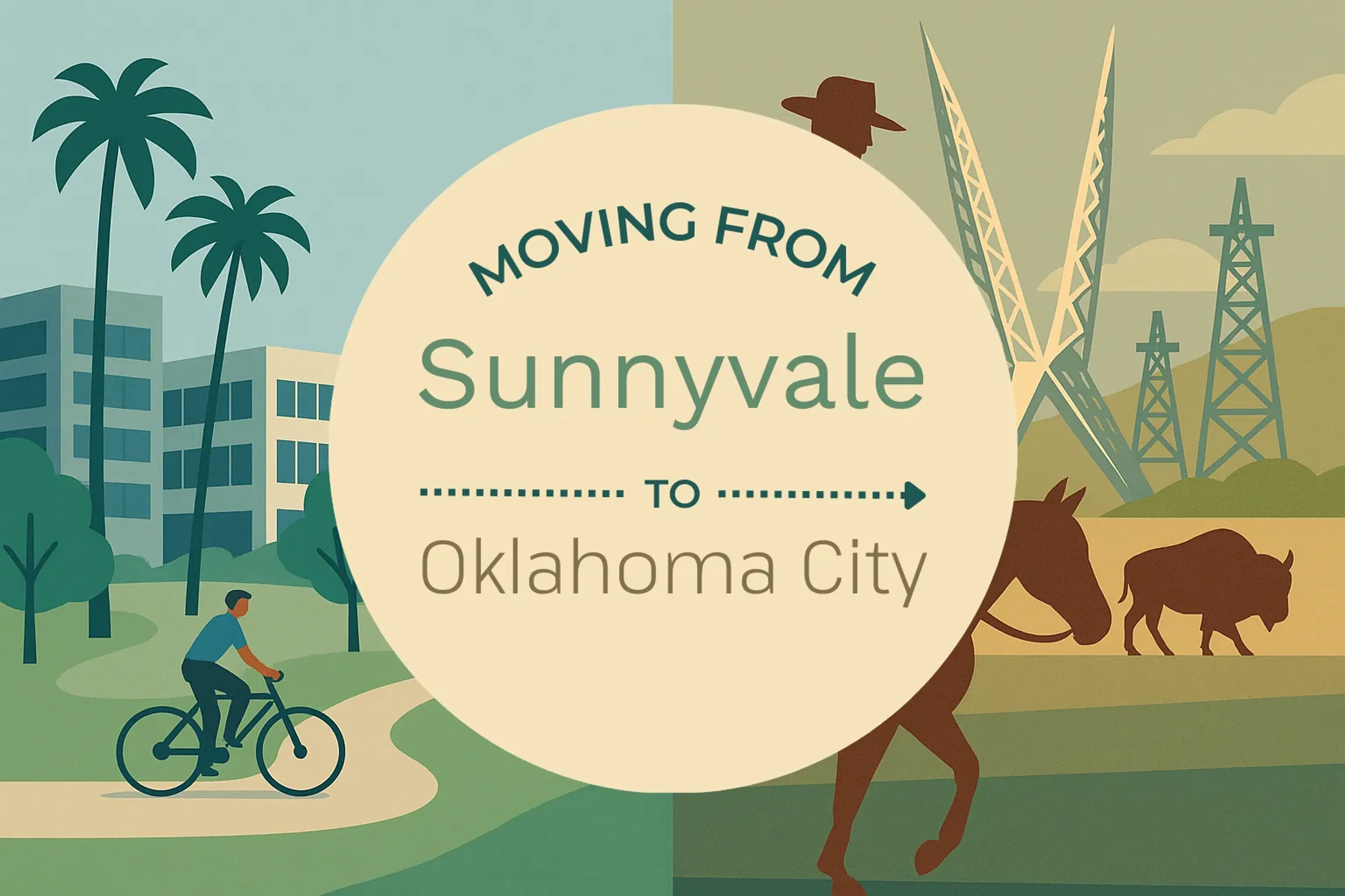 Side-by-side comparison of Sunnyvale to Oklahoma City moving companies