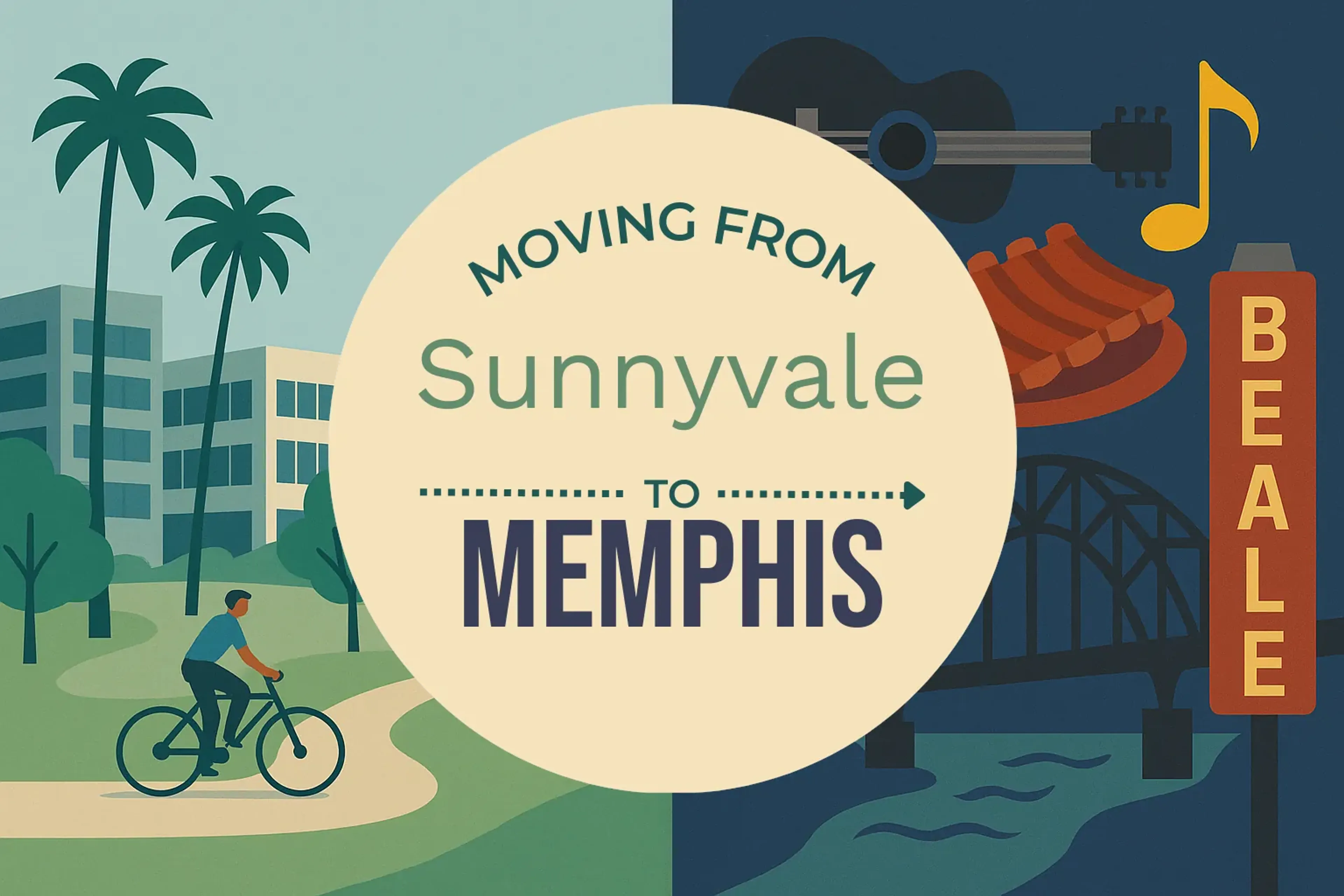Side-by-side comparison of Sunnyvale to Memphis moving companies