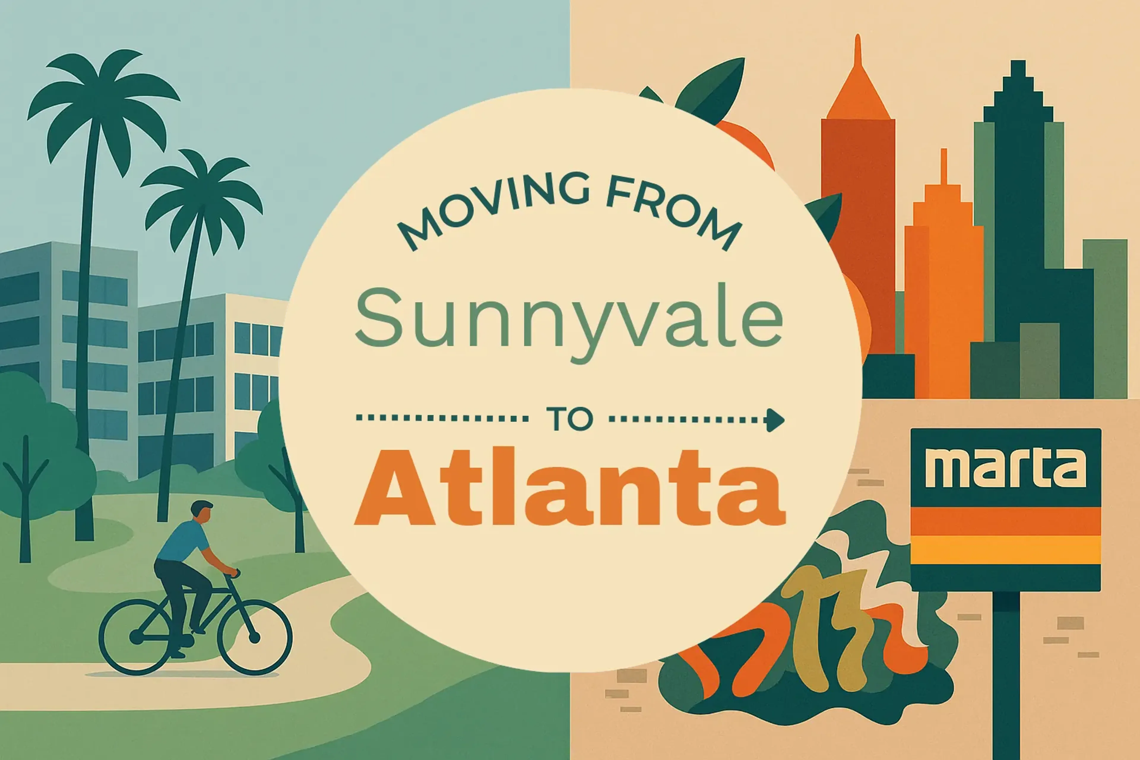 Side-by-side comparison of Sunnyvale to Atlanta moving companies