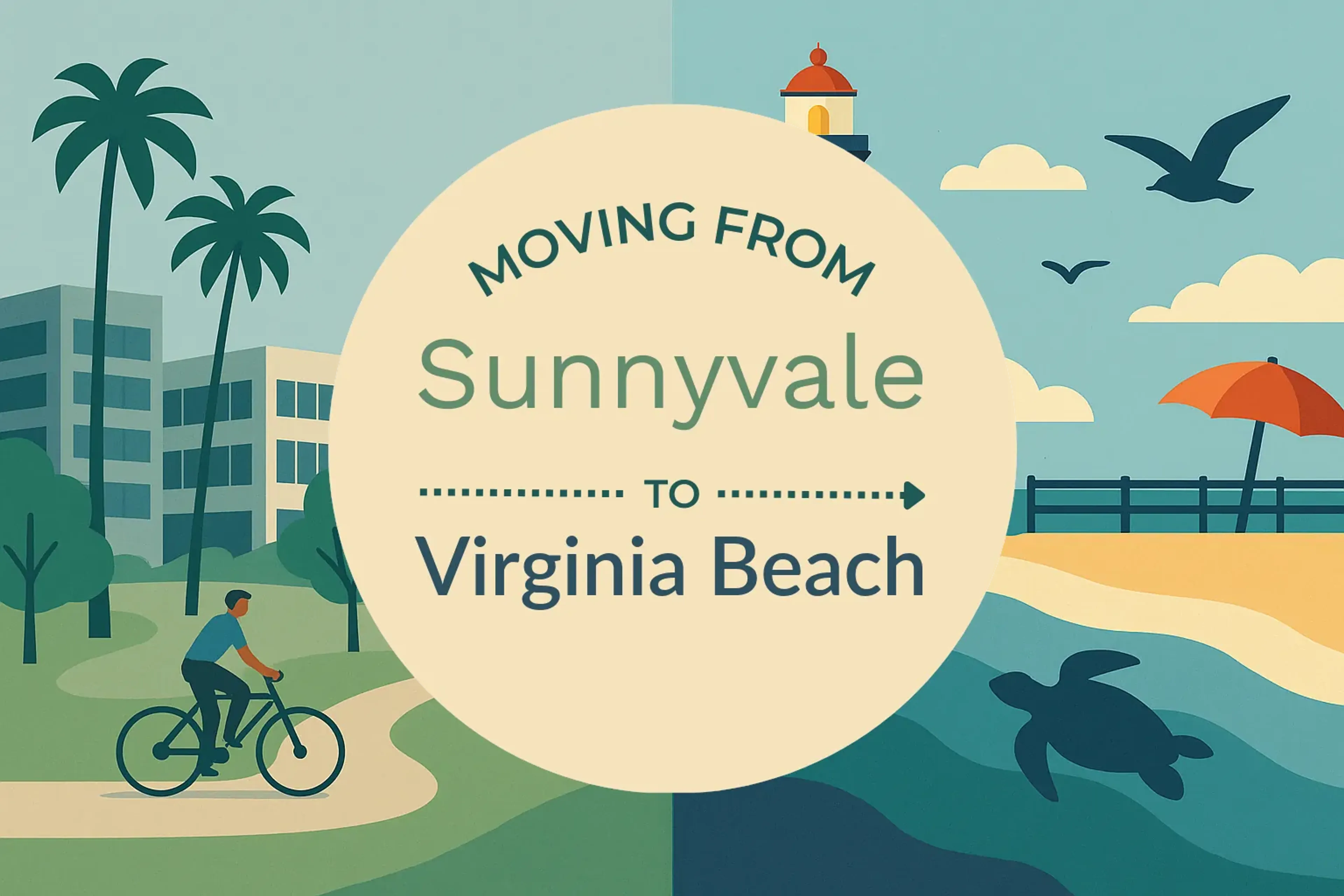 Side-by-side comparison of Sunnyvale to Virginia Beach moving companies