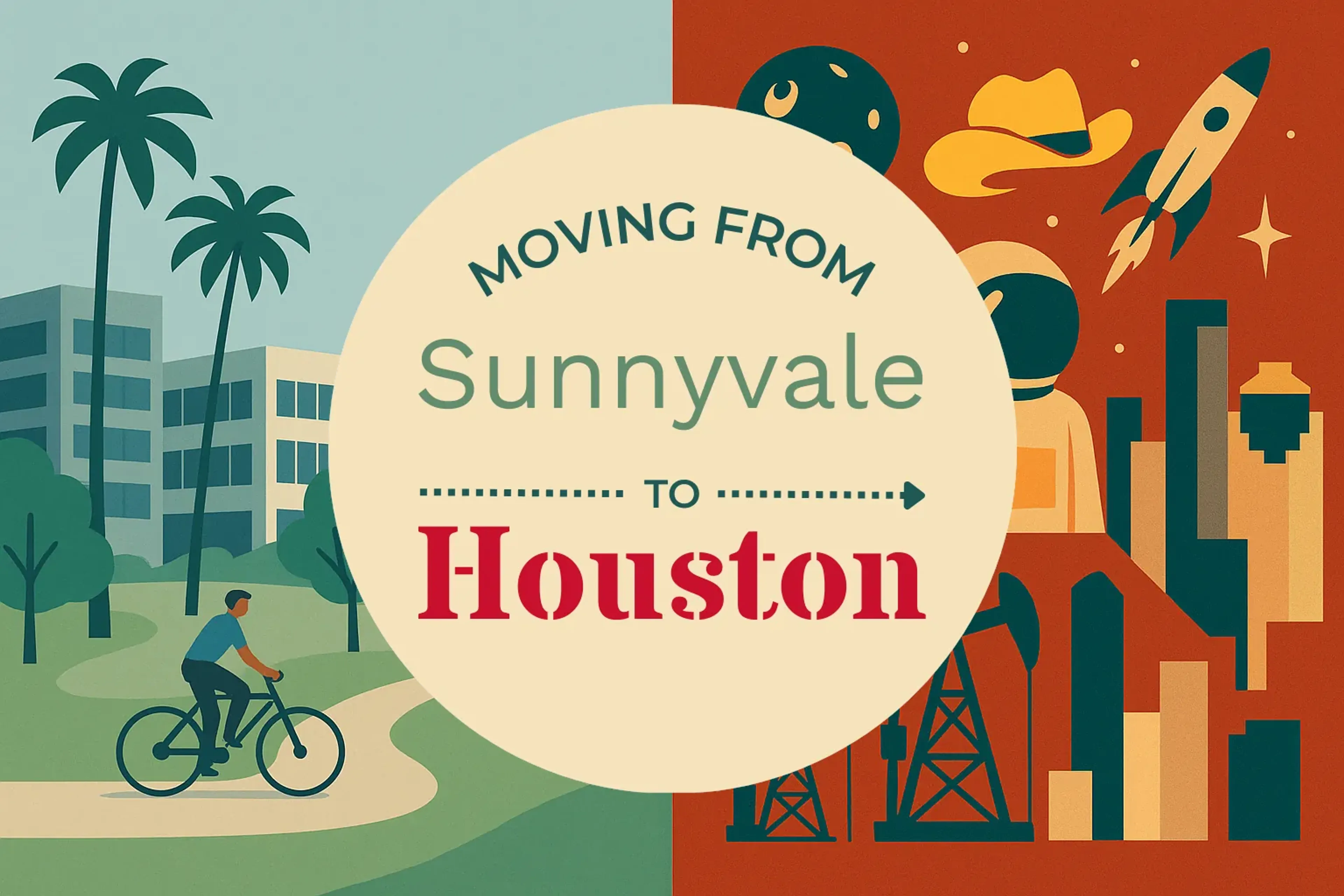 Side-by-side comparison of Sunnyvale to Houston moving companies