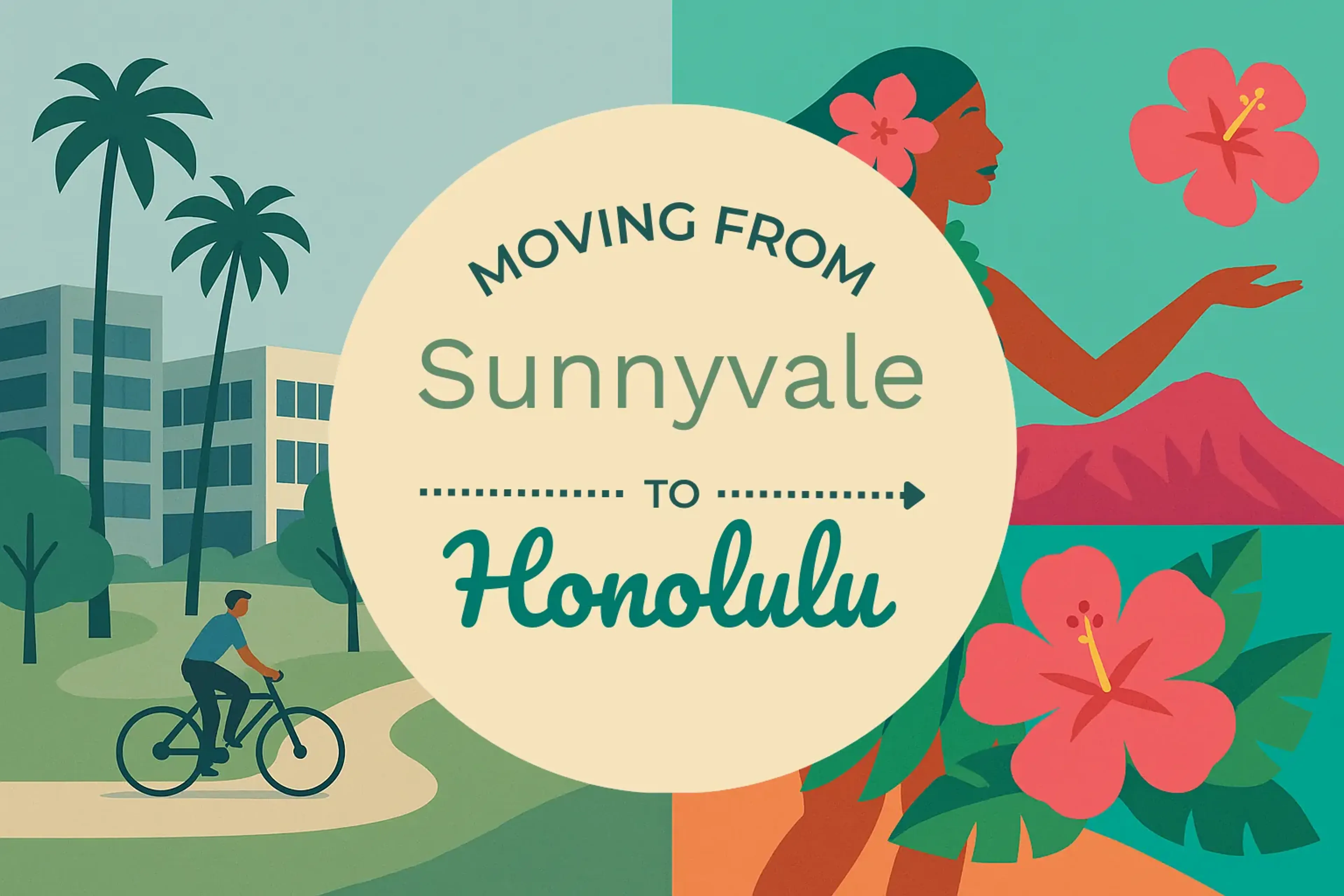 Side-by-side comparison of Sunnyvale to Honolulu moving companies