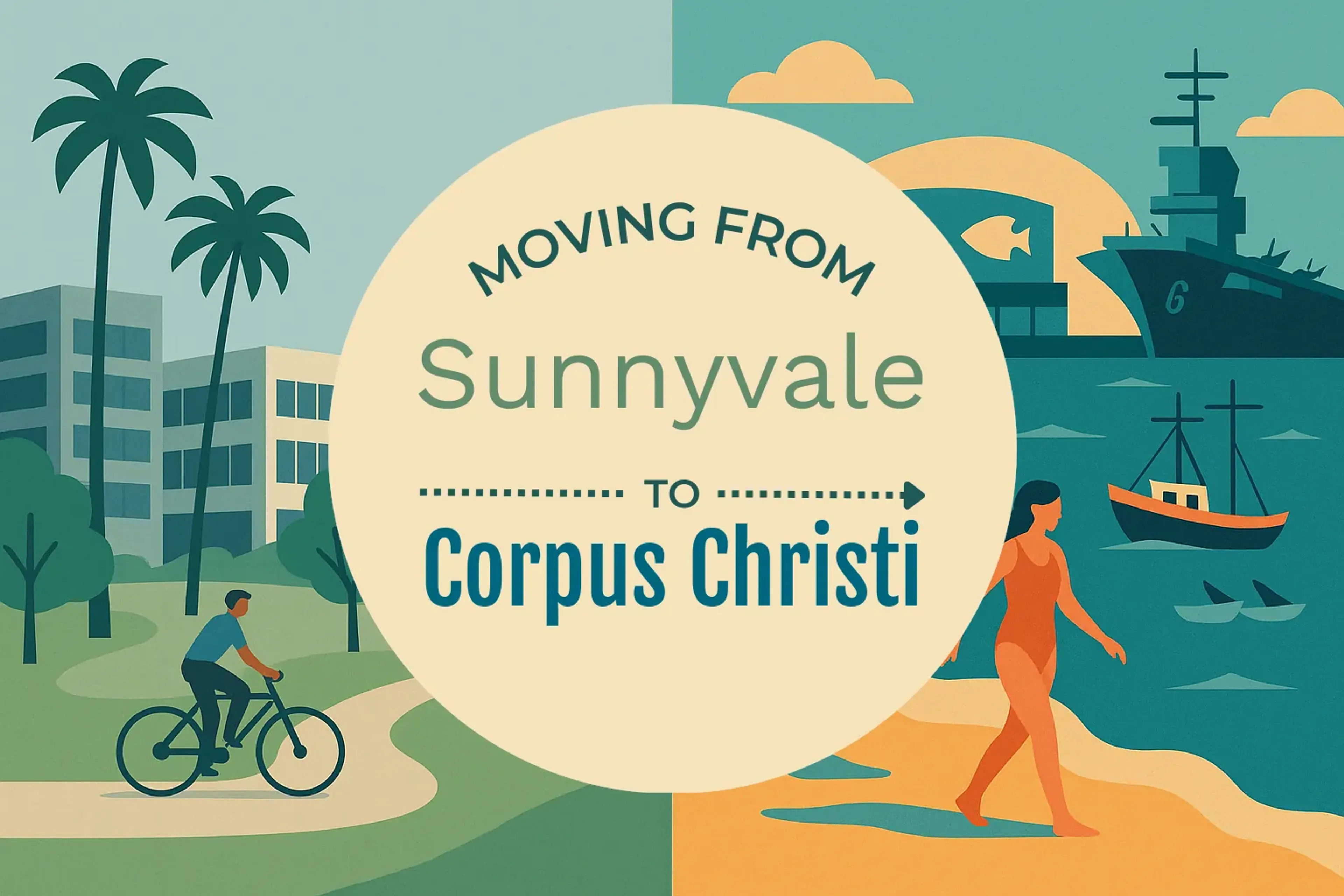 Side-by-side comparison of Sunnyvale to Corpus Christi moving companies