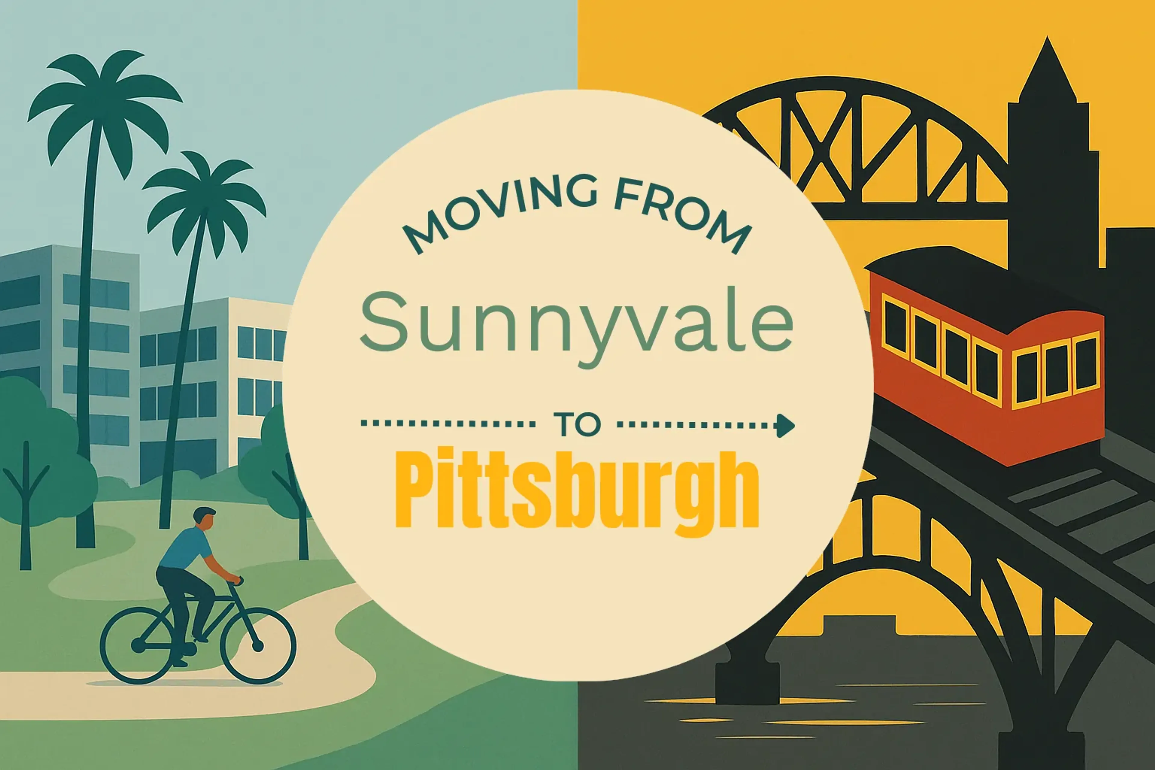 Side-by-side comparison of Sunnyvale to Pittsburgh moving companies