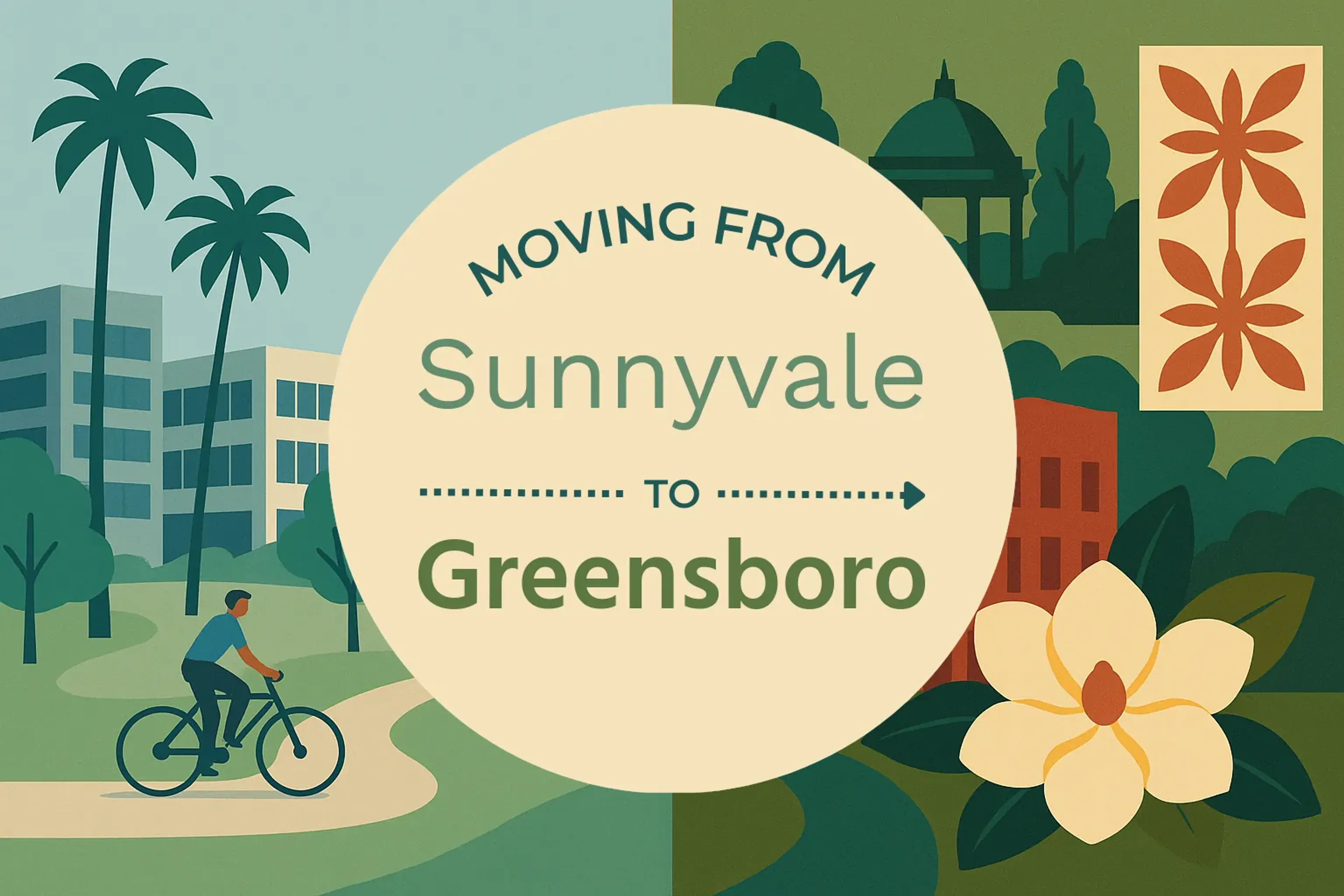 Side-by-side comparison of Sunnyvale to Greensboro moving companies
