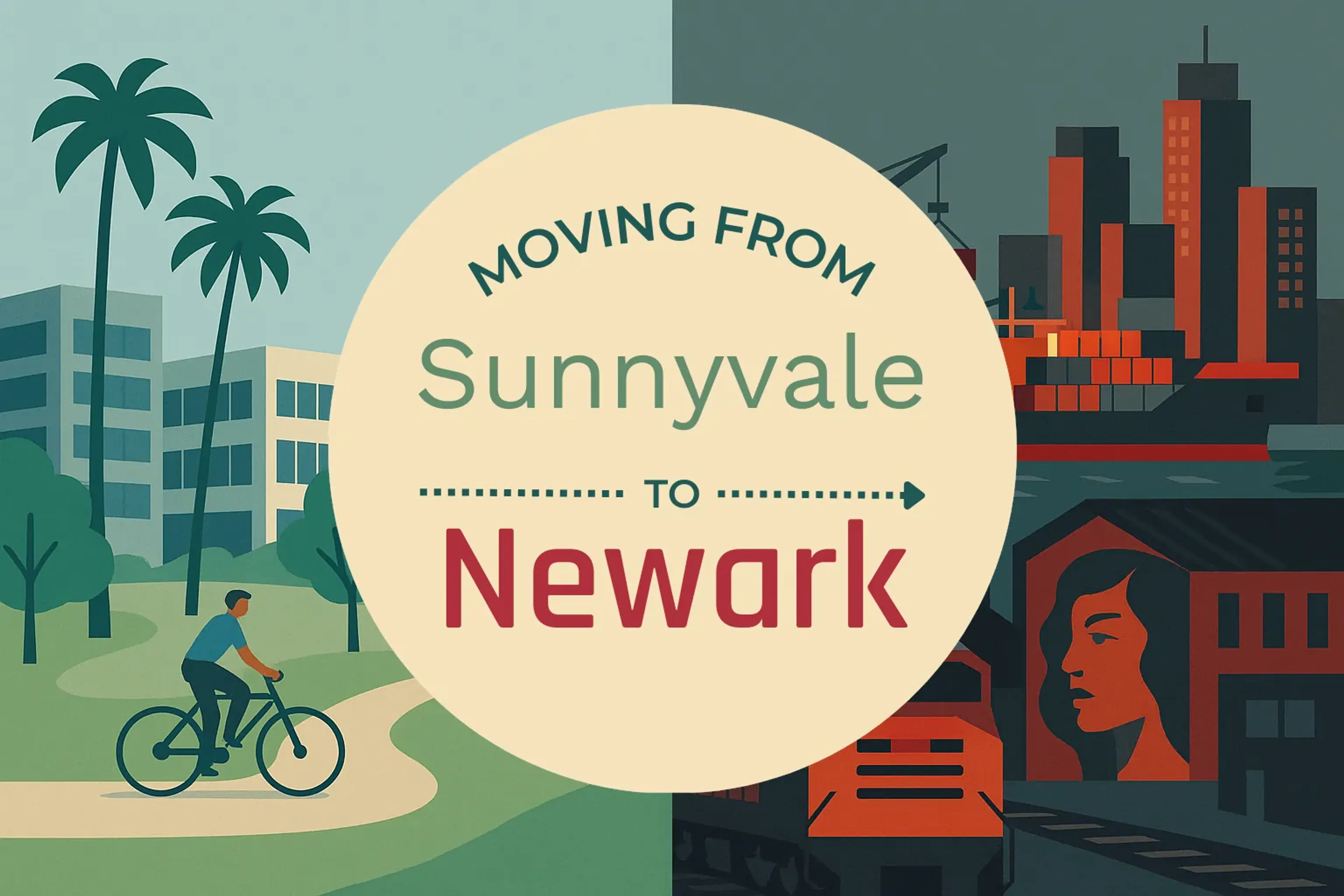 Side-by-side comparison of Sunnyvale to Newark moving companies