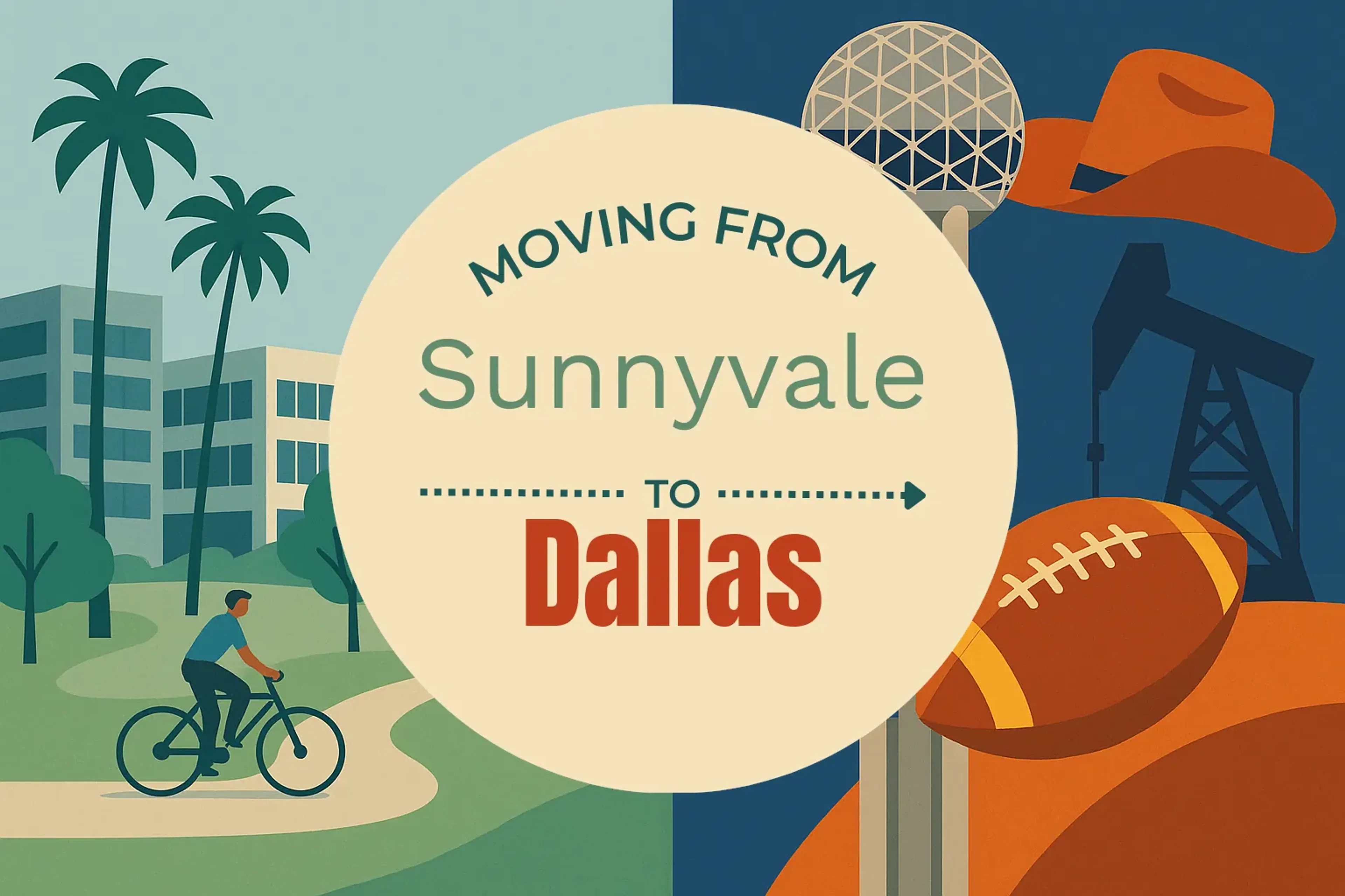 Side-by-side comparison of Sunnyvale to Dallas moving companies