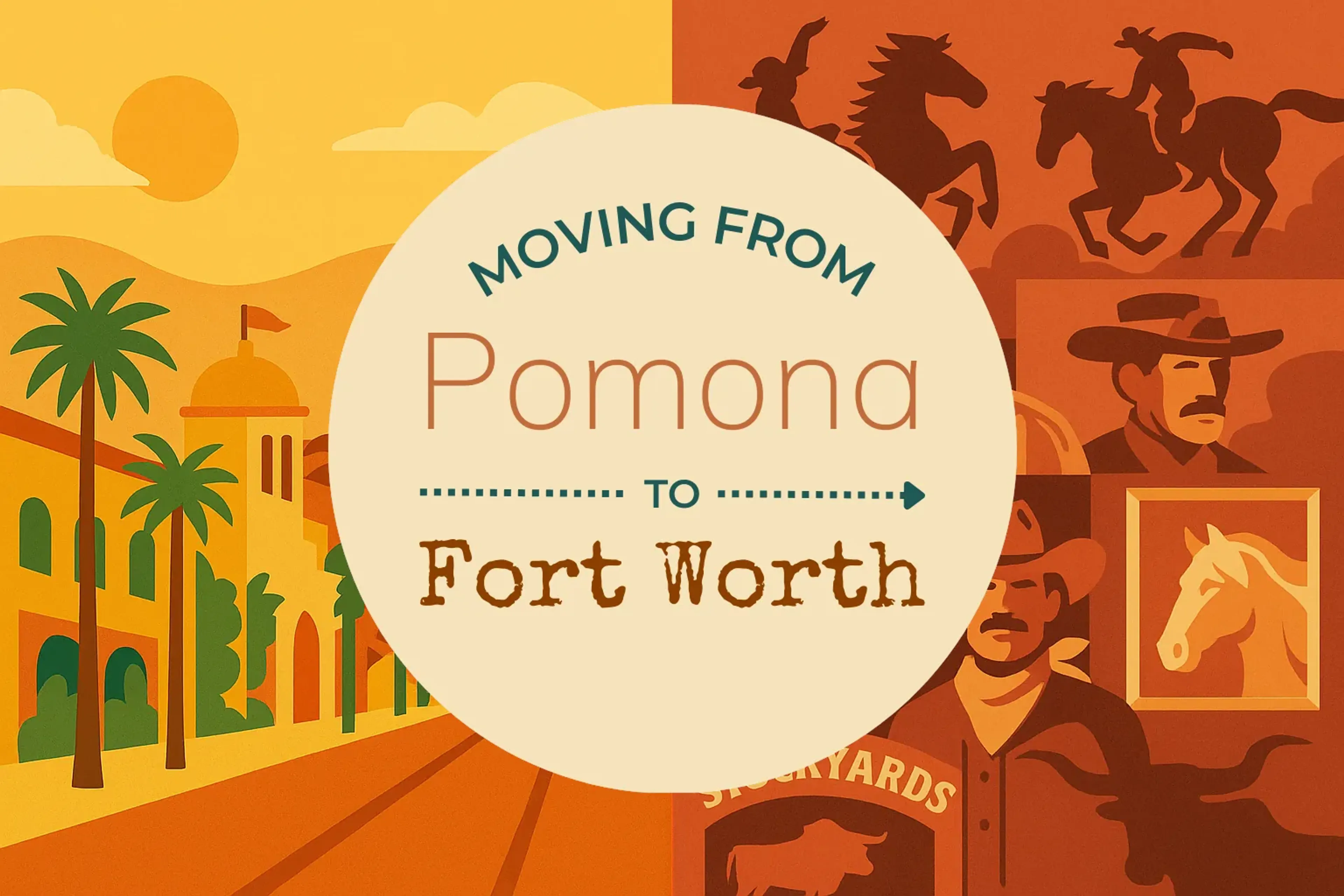 Side-by-side comparison of Pomona to Fort Worth moving companies