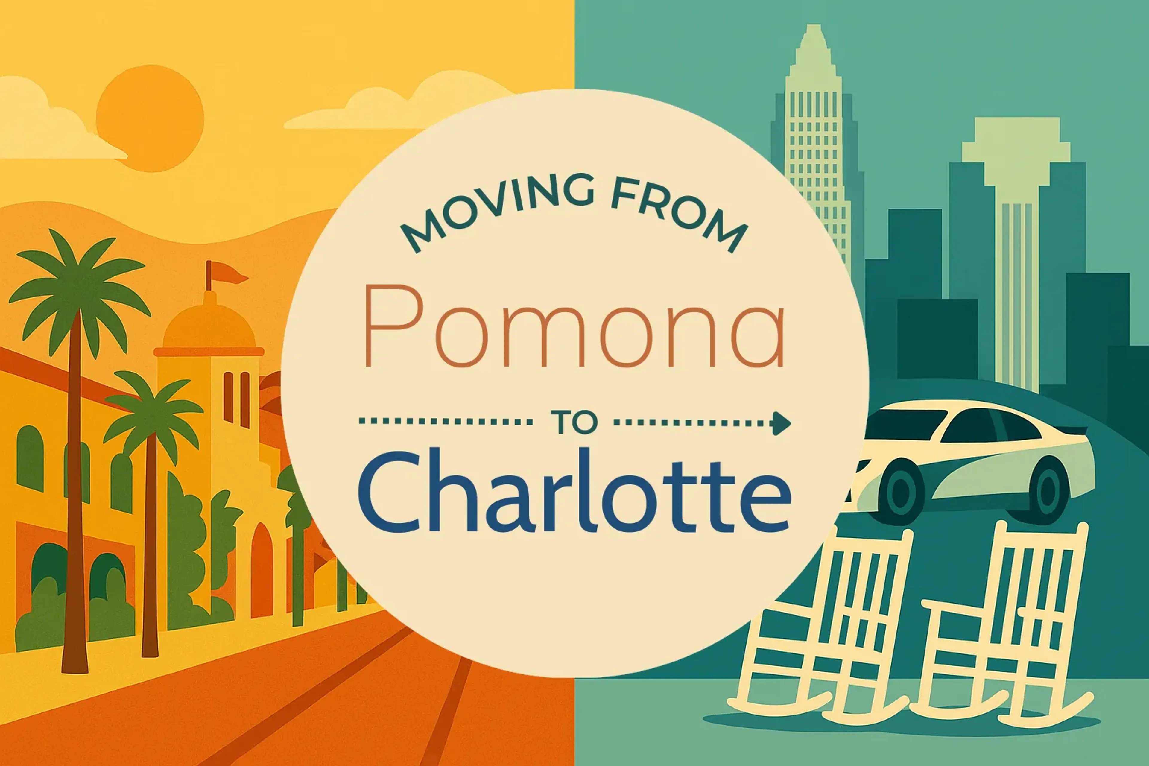 Side-by-side comparison of Pomona to Charlotte moving companies