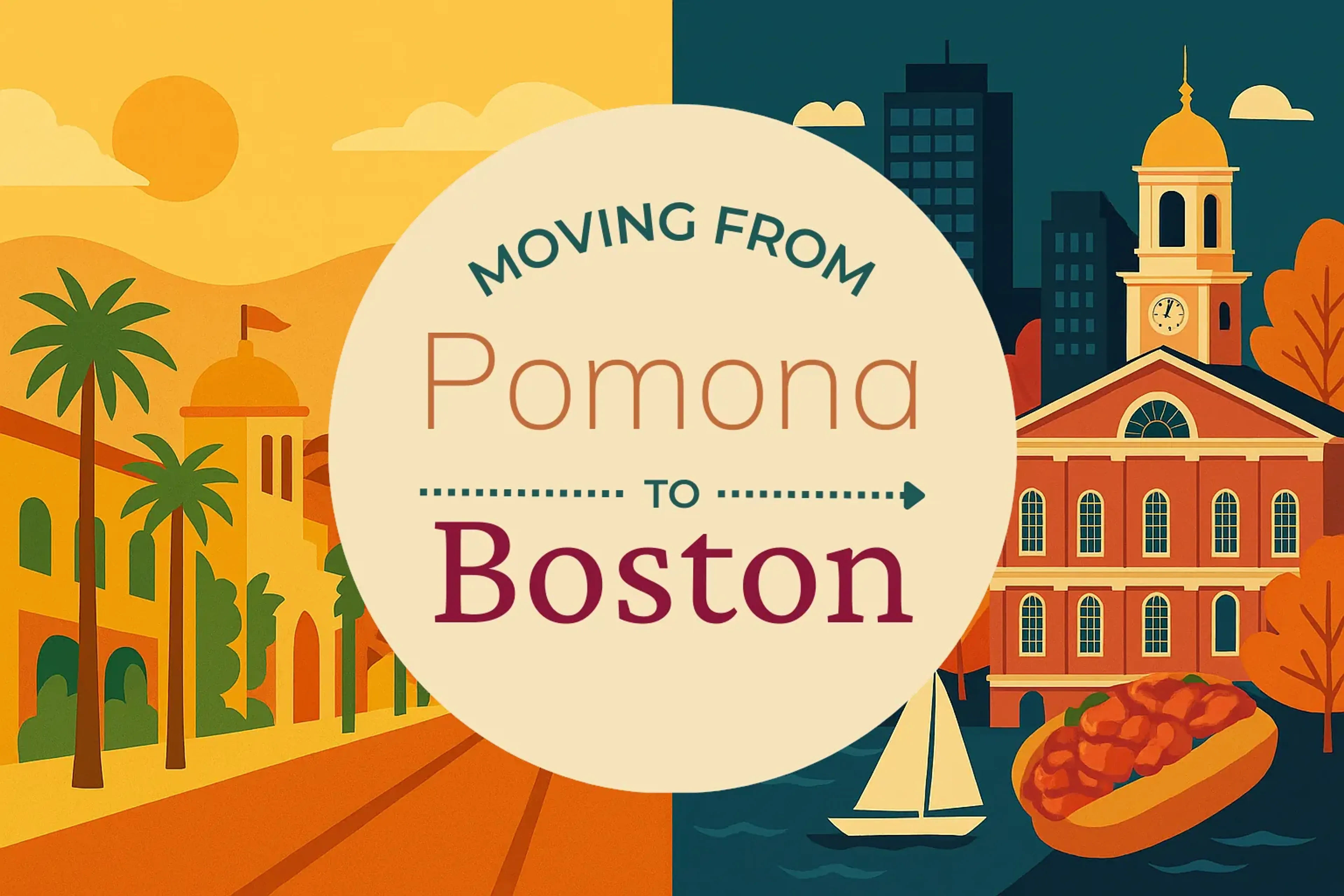 Side-by-side comparison of Pomona to Boston moving companies