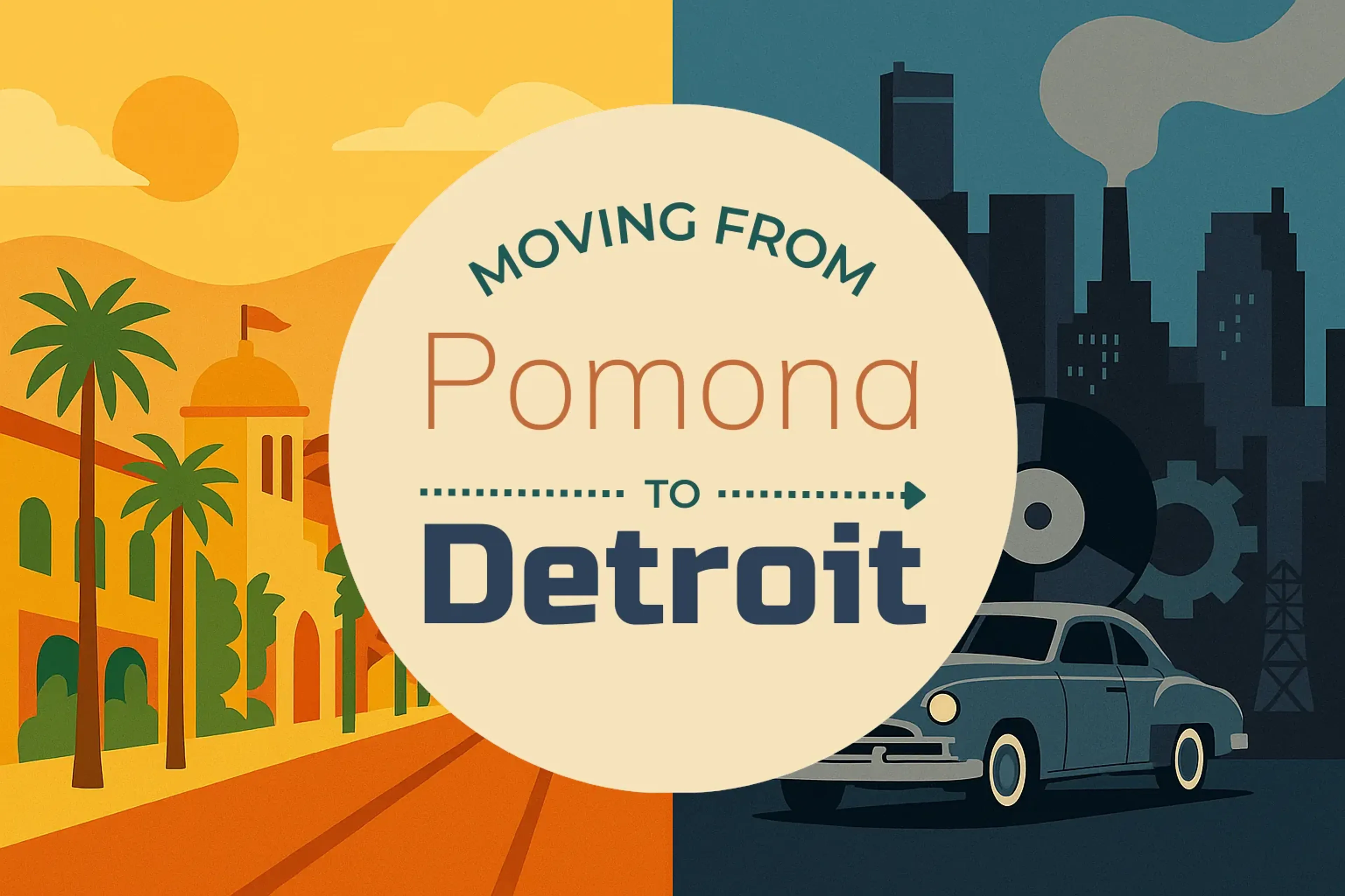 Side-by-side comparison of Pomona to Detroit moving companies