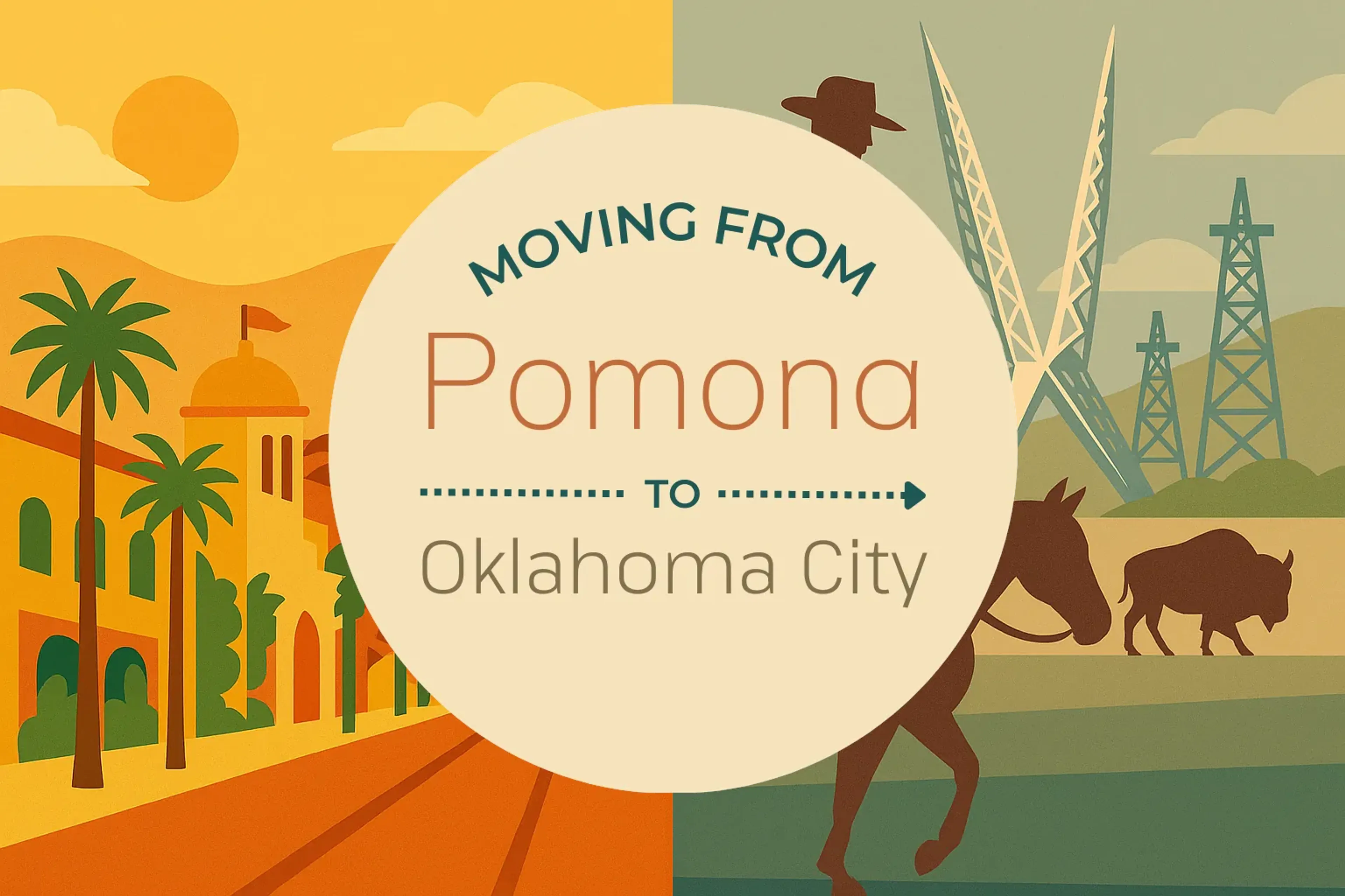 Side-by-side comparison of Pomona to Oklahoma City moving companies