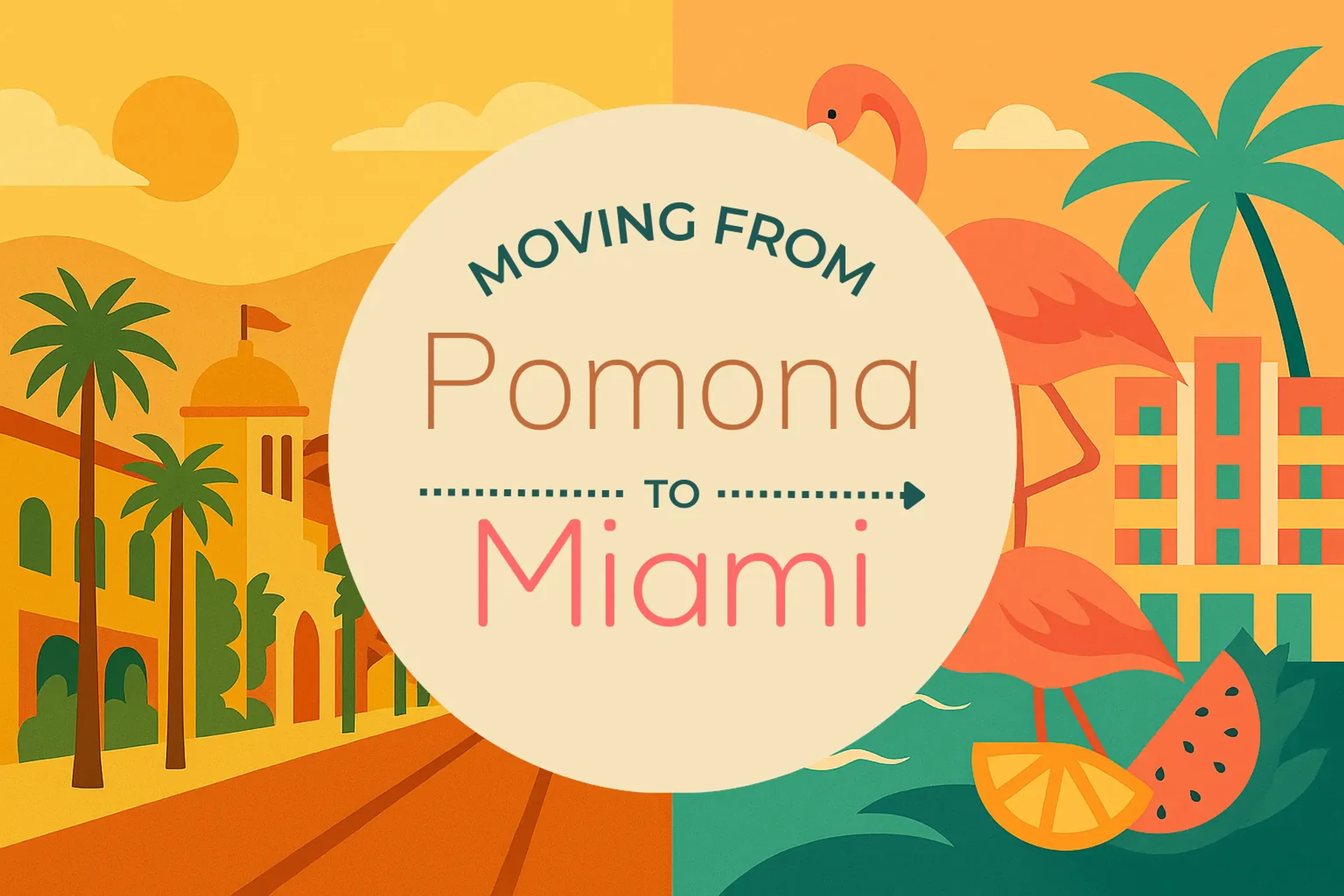 Side-by-side comparison of Pomona to Miami moving companies