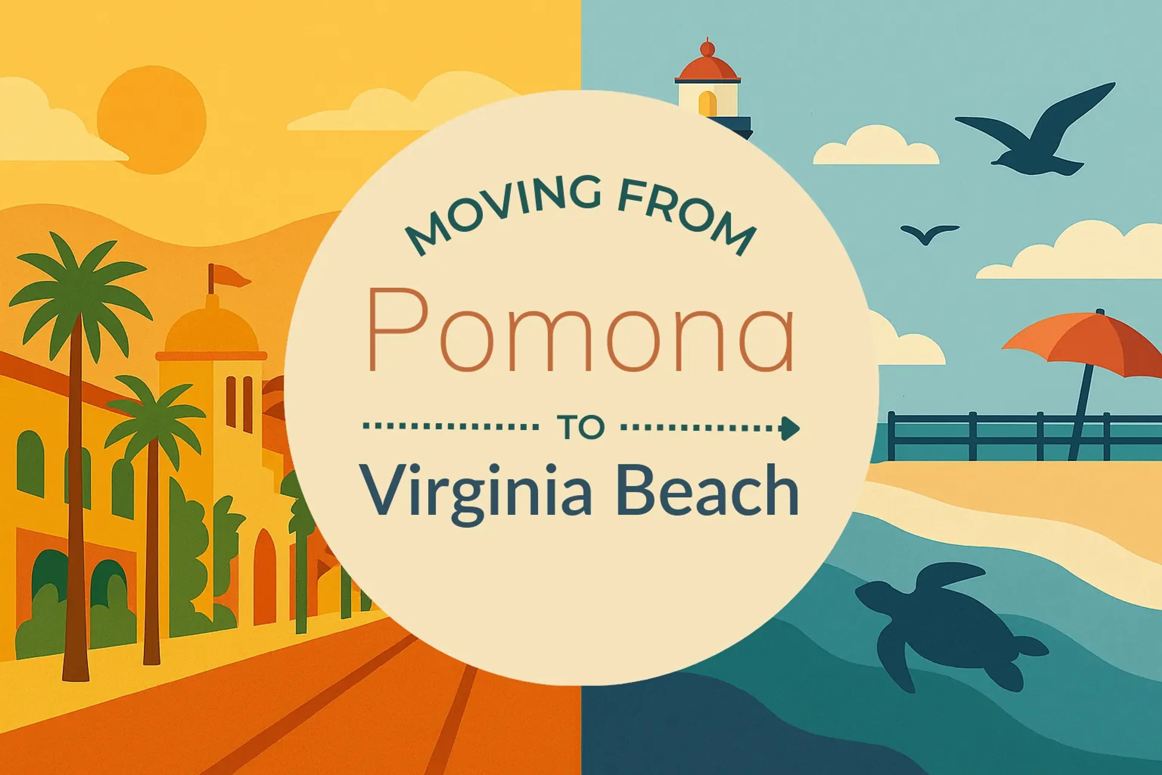 Side-by-side comparison of Pomona to Virginia Beach moving companies