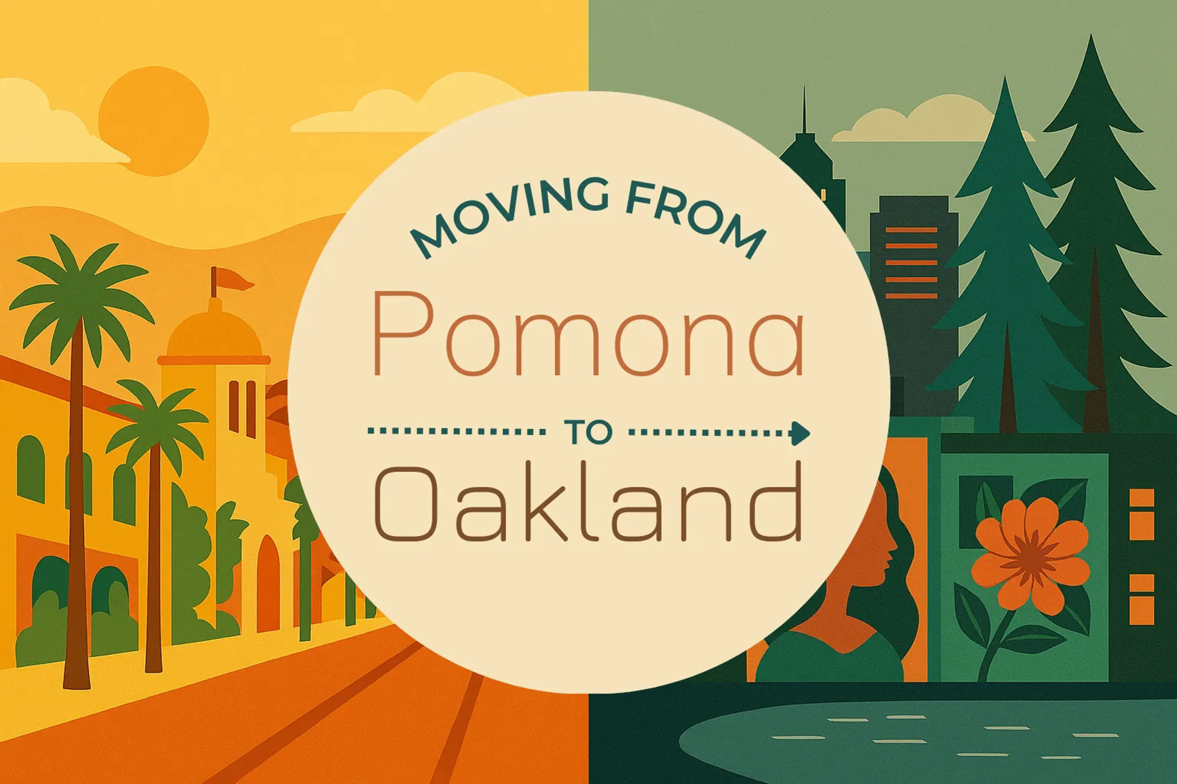 Side-by-side comparison of Pomona to Oakland moving companies