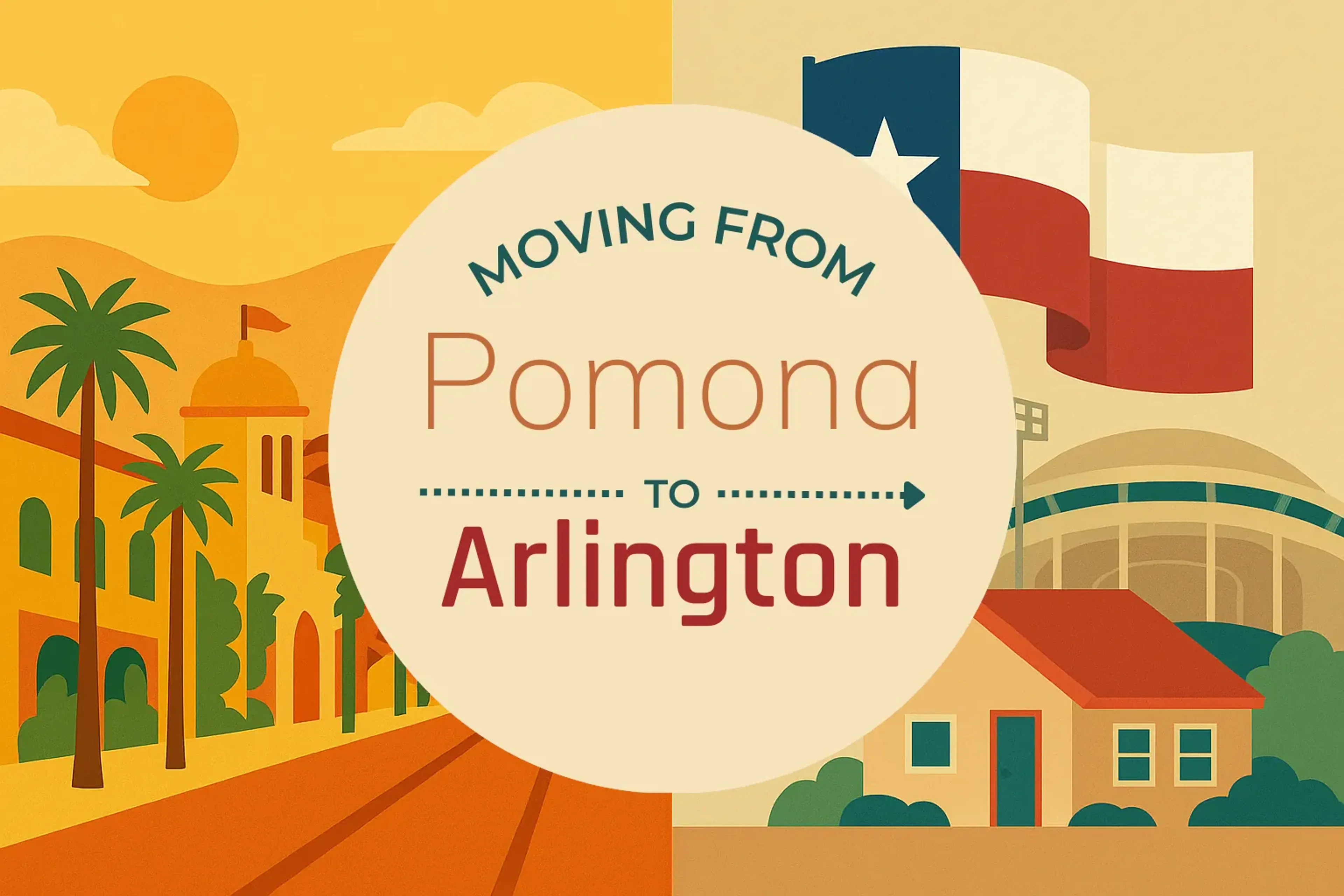Side-by-side comparison of Pomona to Arlington moving companies