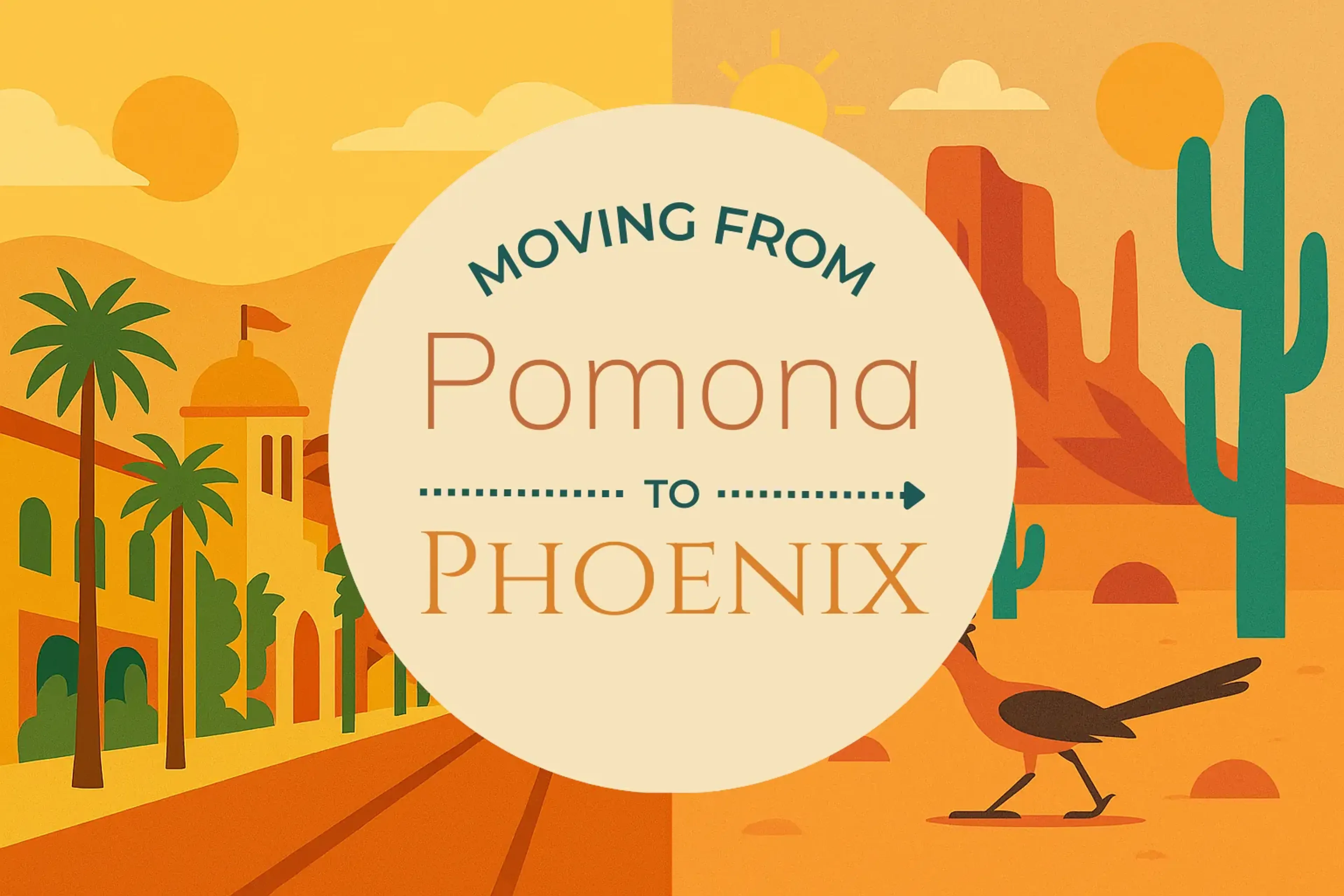 Side-by-side comparison of Pomona to Phoenix moving companies