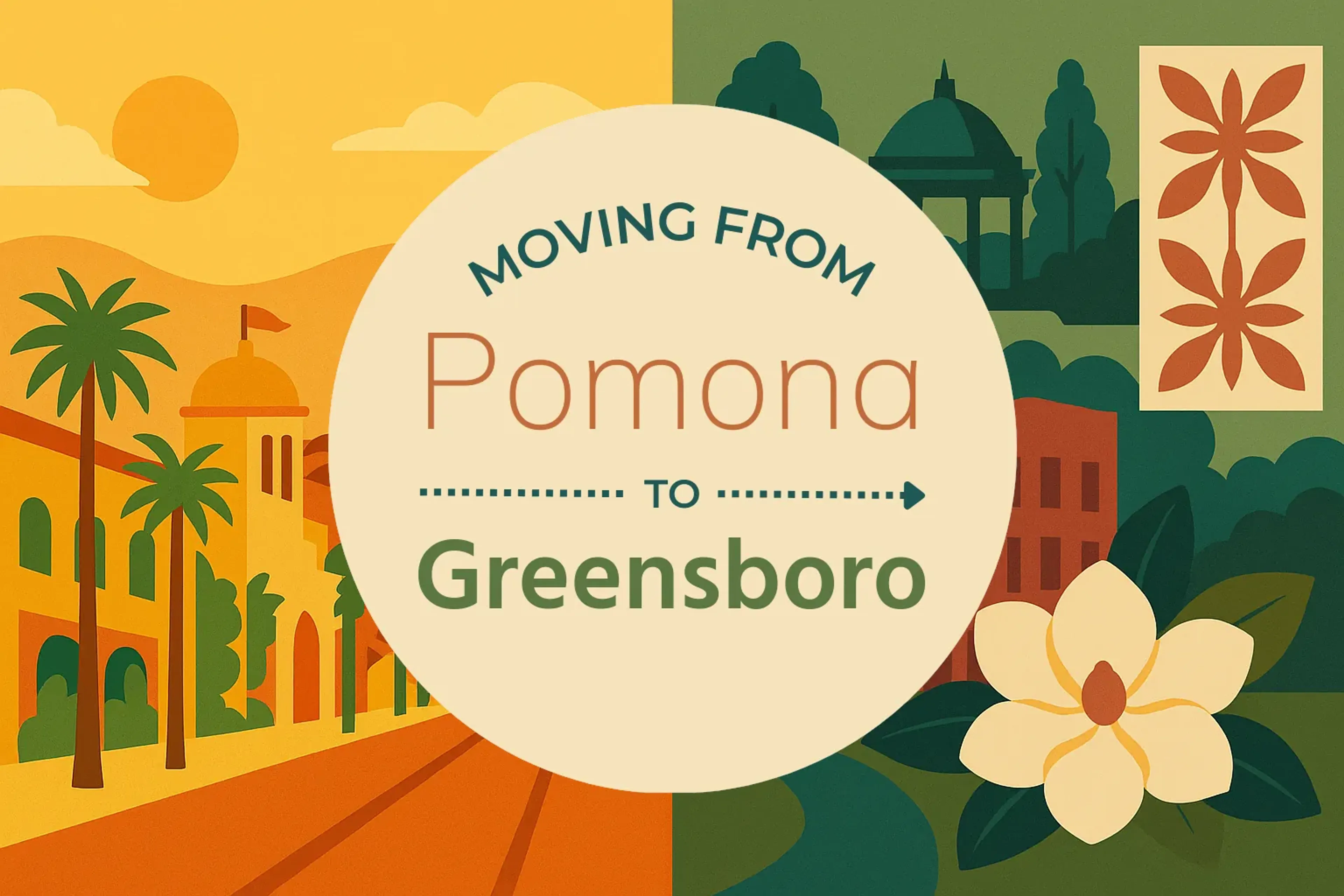 Side-by-side comparison of Pomona to Greensboro moving companies