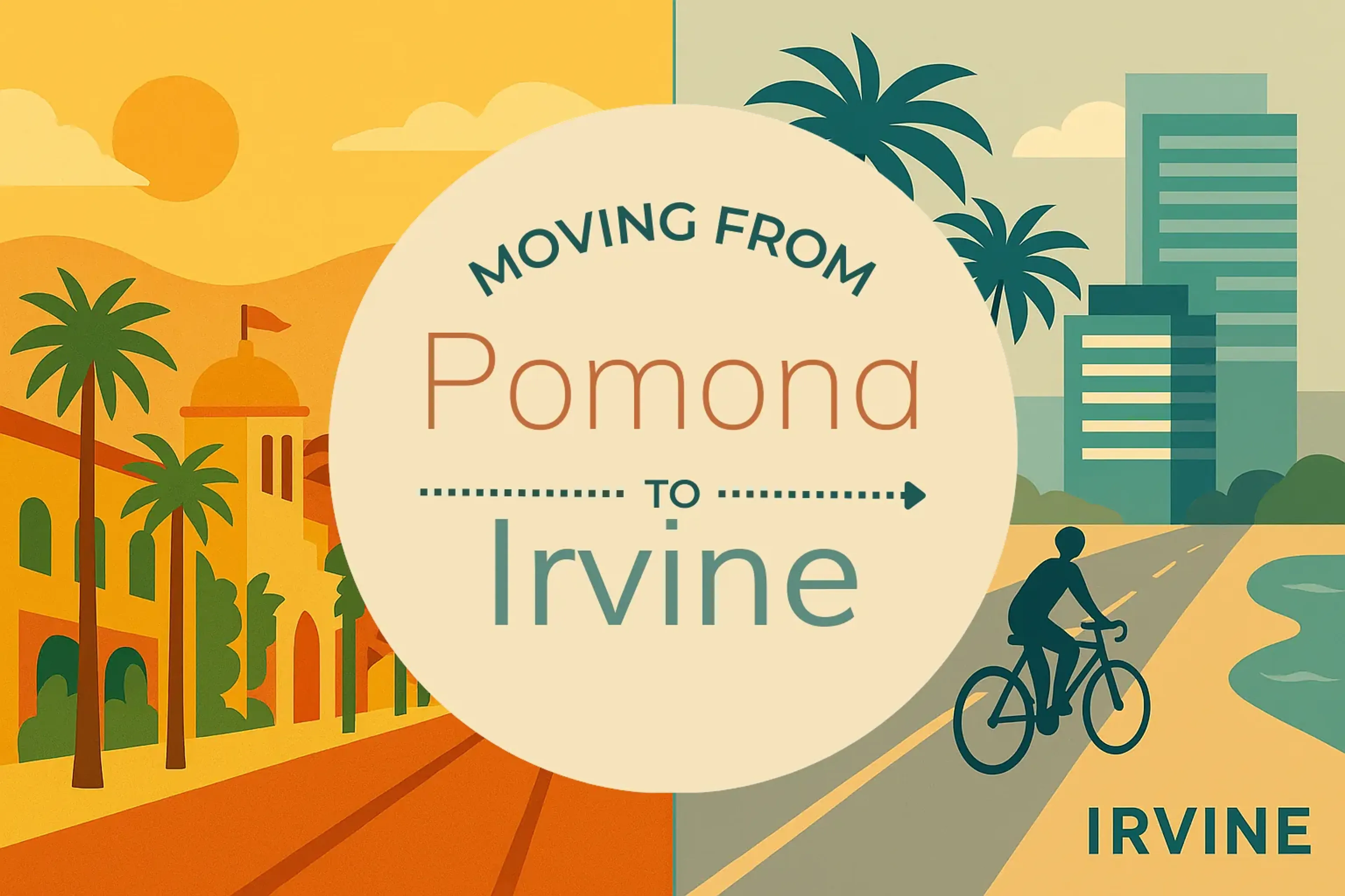 Side-by-side comparison of Pomona to Irvine moving companies