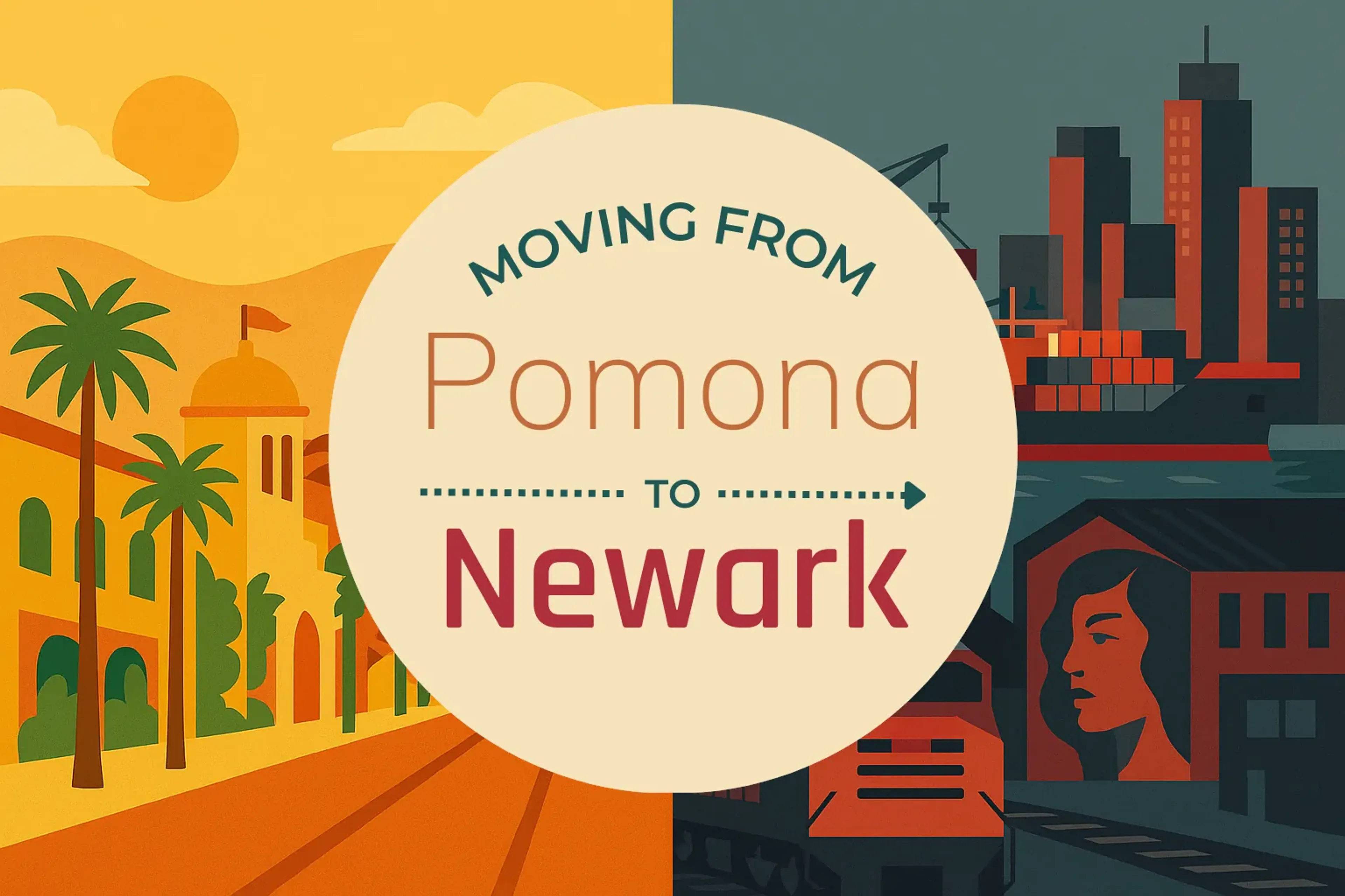 Side-by-side comparison of Pomona to Newark moving companies