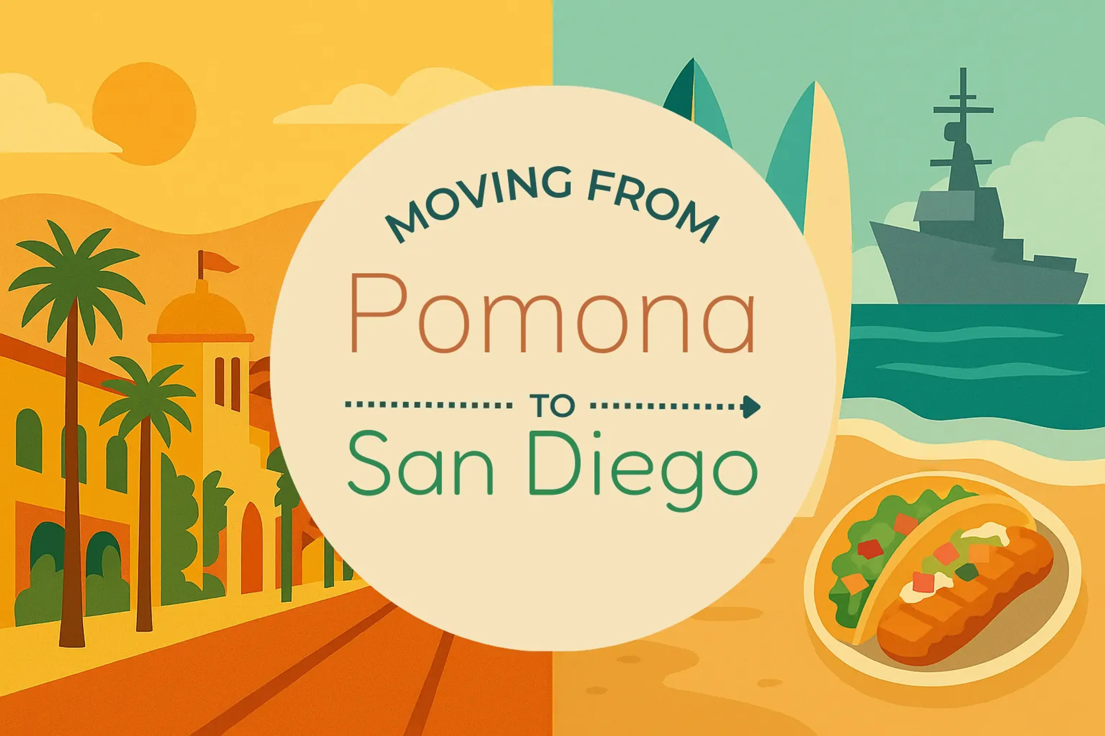 Side-by-side comparison of Pomona to San Diego moving companies