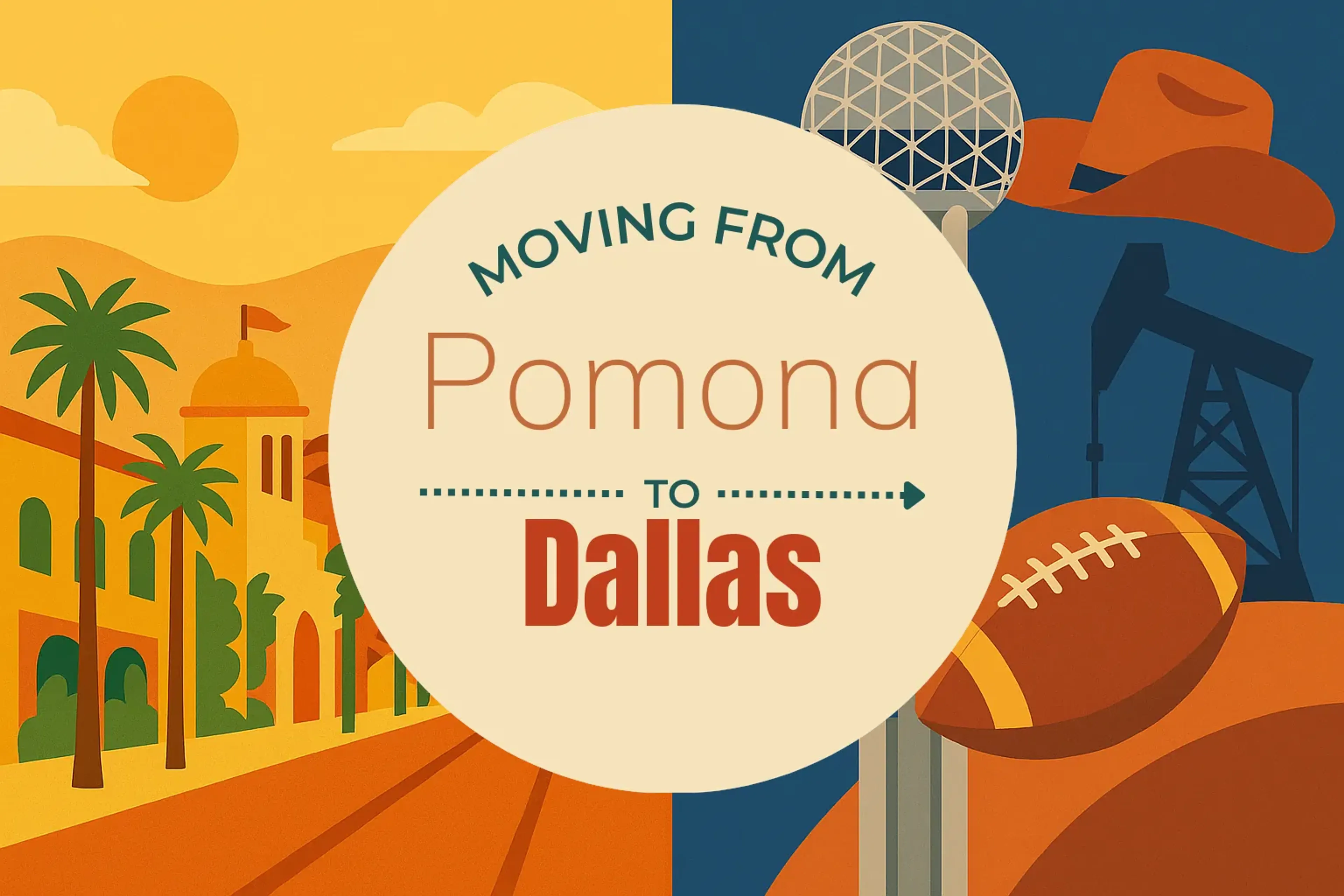 Side-by-side comparison of Pomona to Dallas moving companies