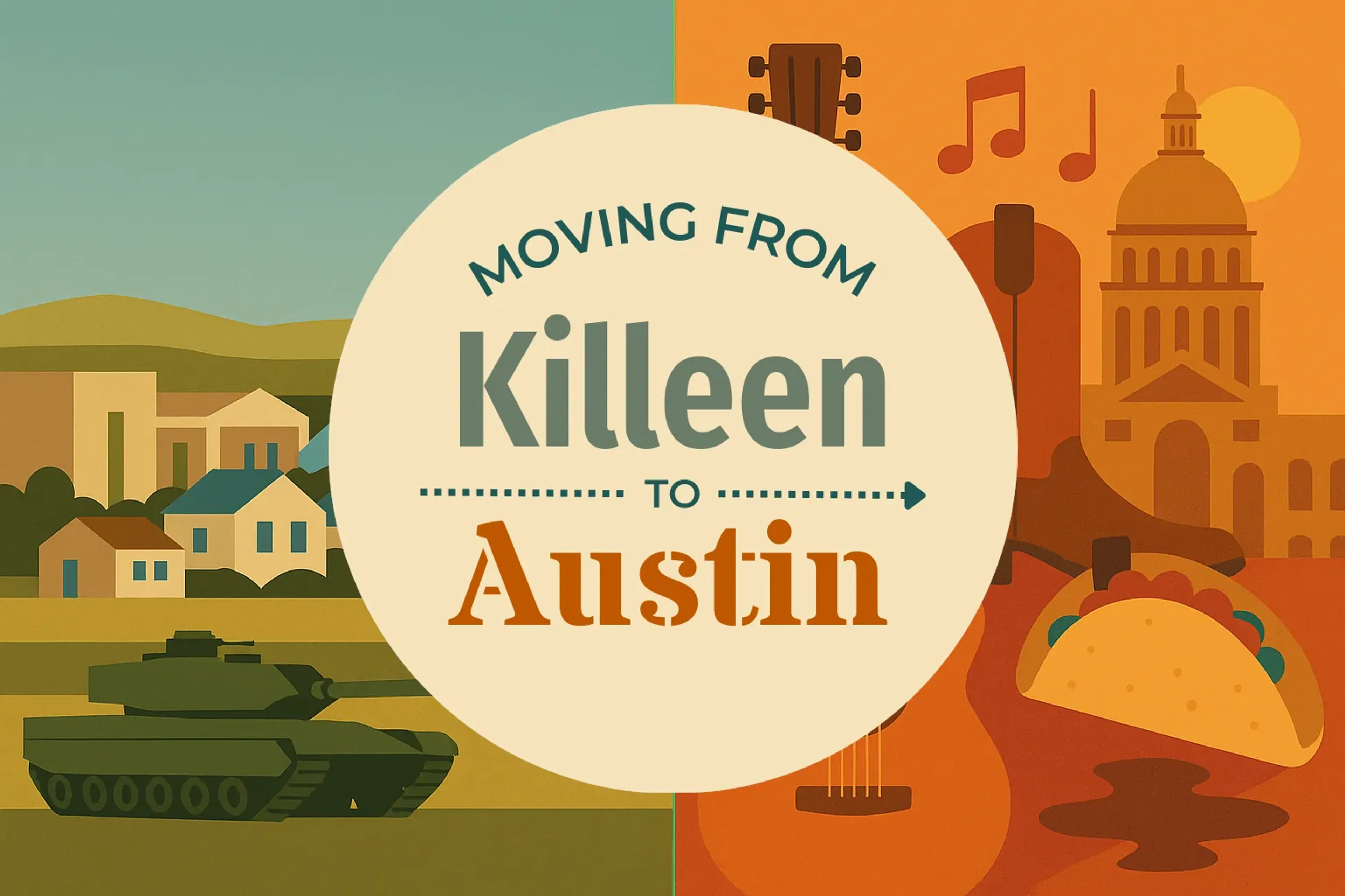 Side-by-side comparison of Killeen to Austin moving companies