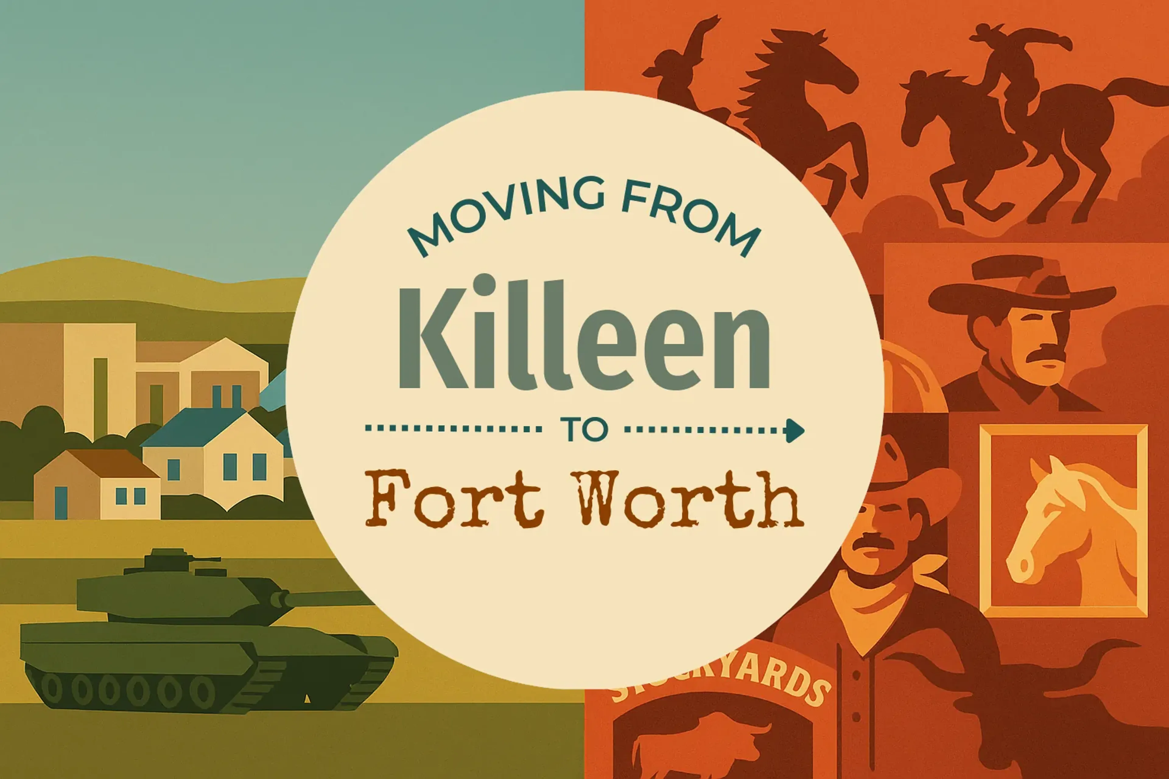 Side-by-side comparison of Killeen to Fort Worth moving companies