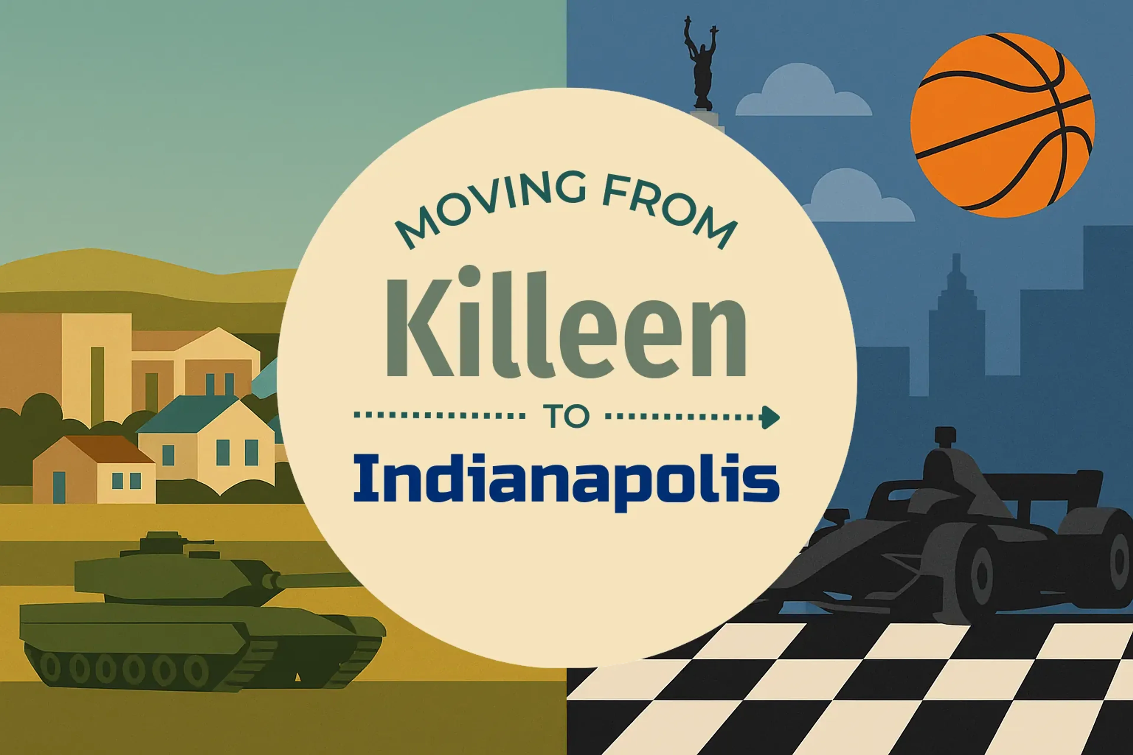 Side-by-side comparison of Killeen to Indianapolis moving companies