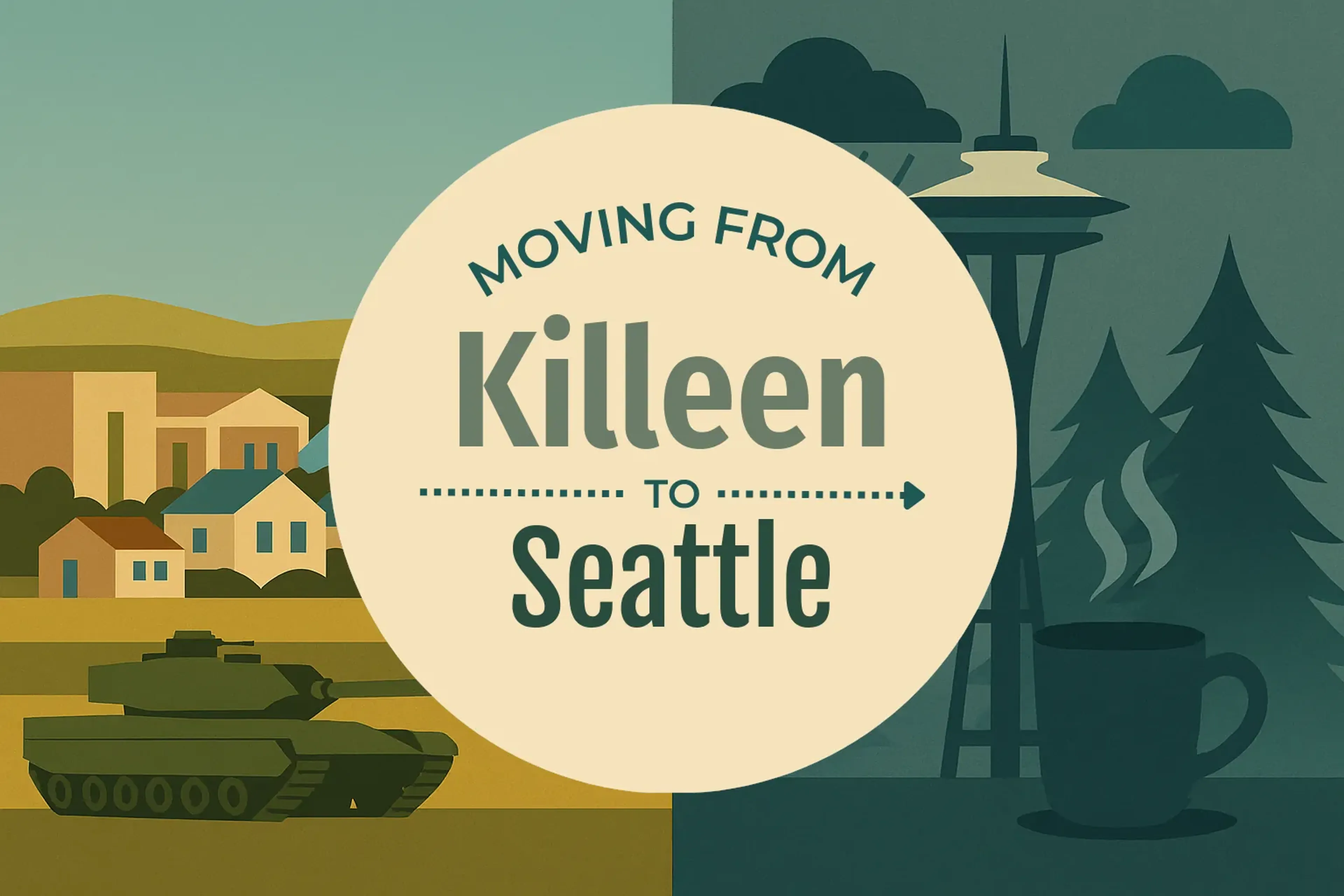 Side-by-side comparison of Killeen to Seattle moving companies