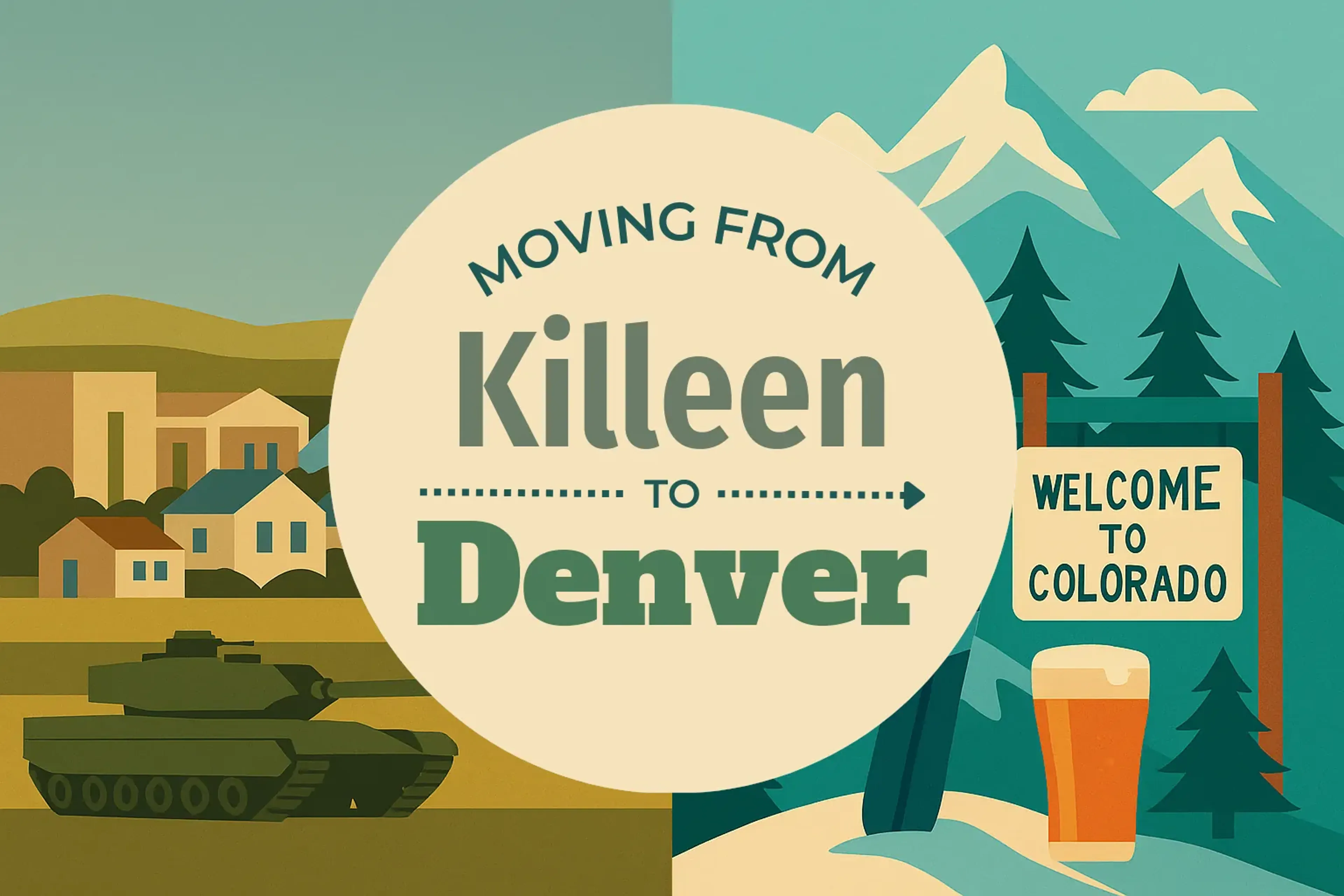 Side-by-side comparison of Killeen to Denver moving companies
