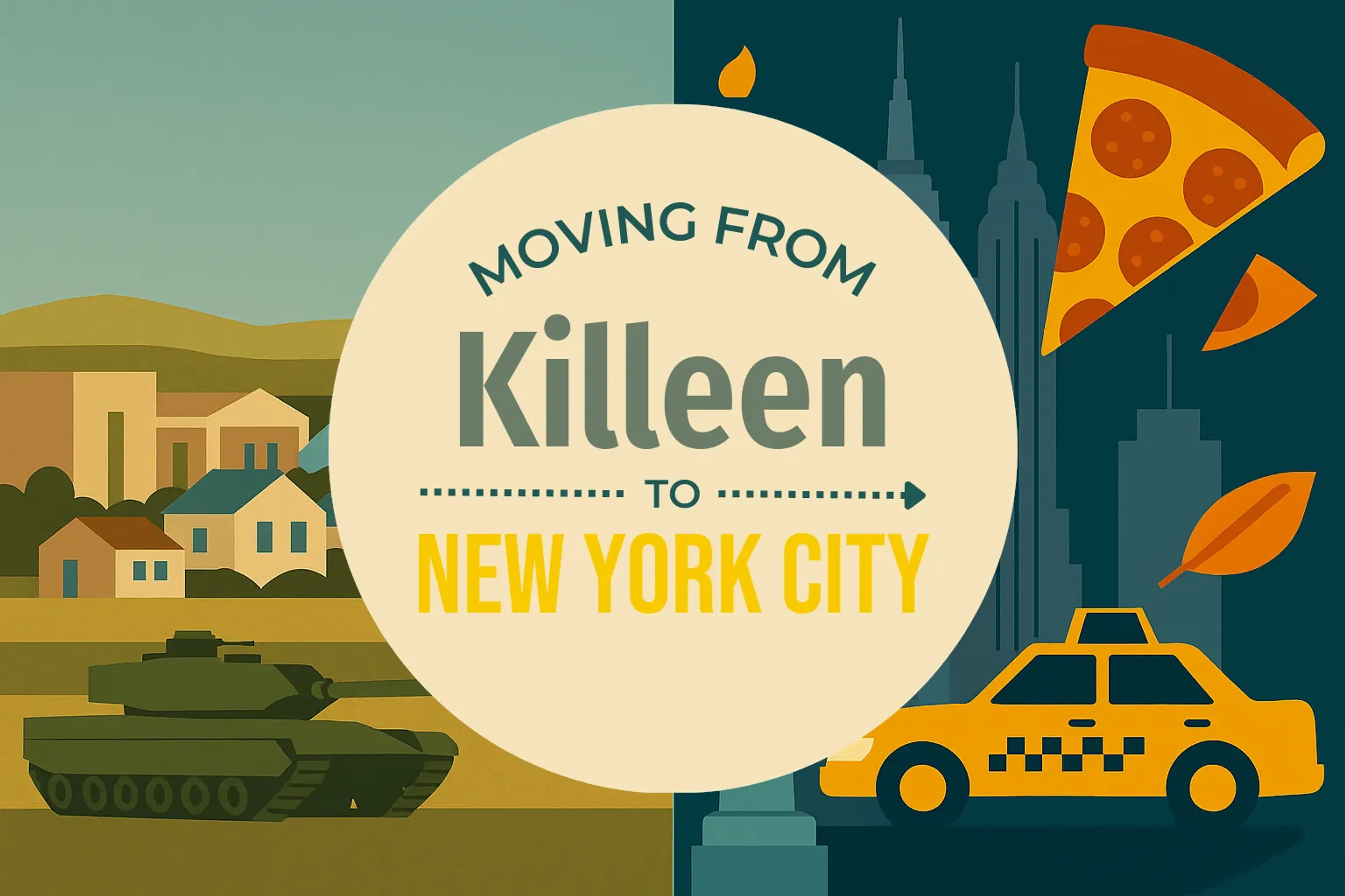 Side-by-side comparison of Killeen to New York City moving companies