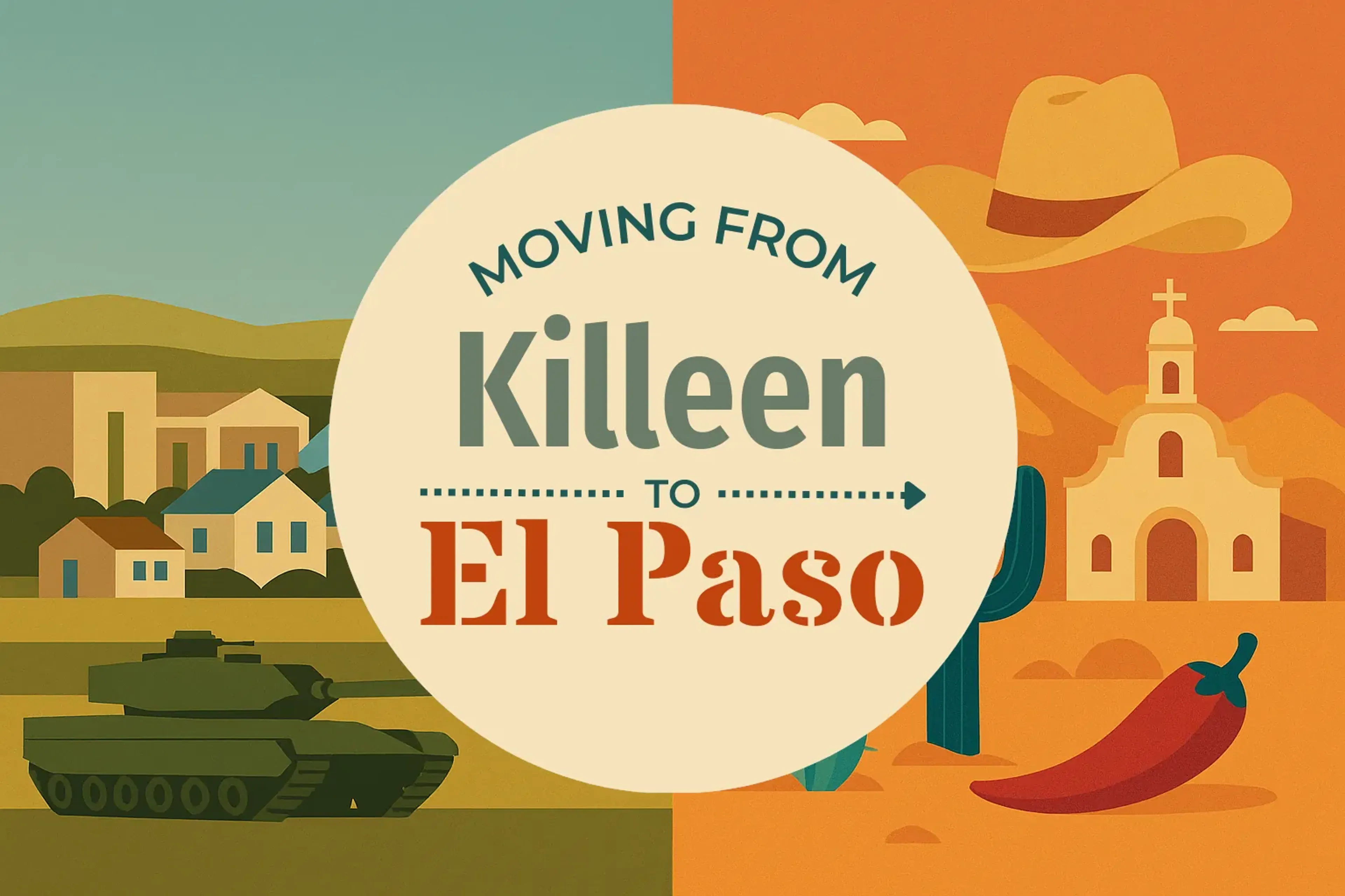 Side-by-side comparison of Killeen to El Paso moving companies