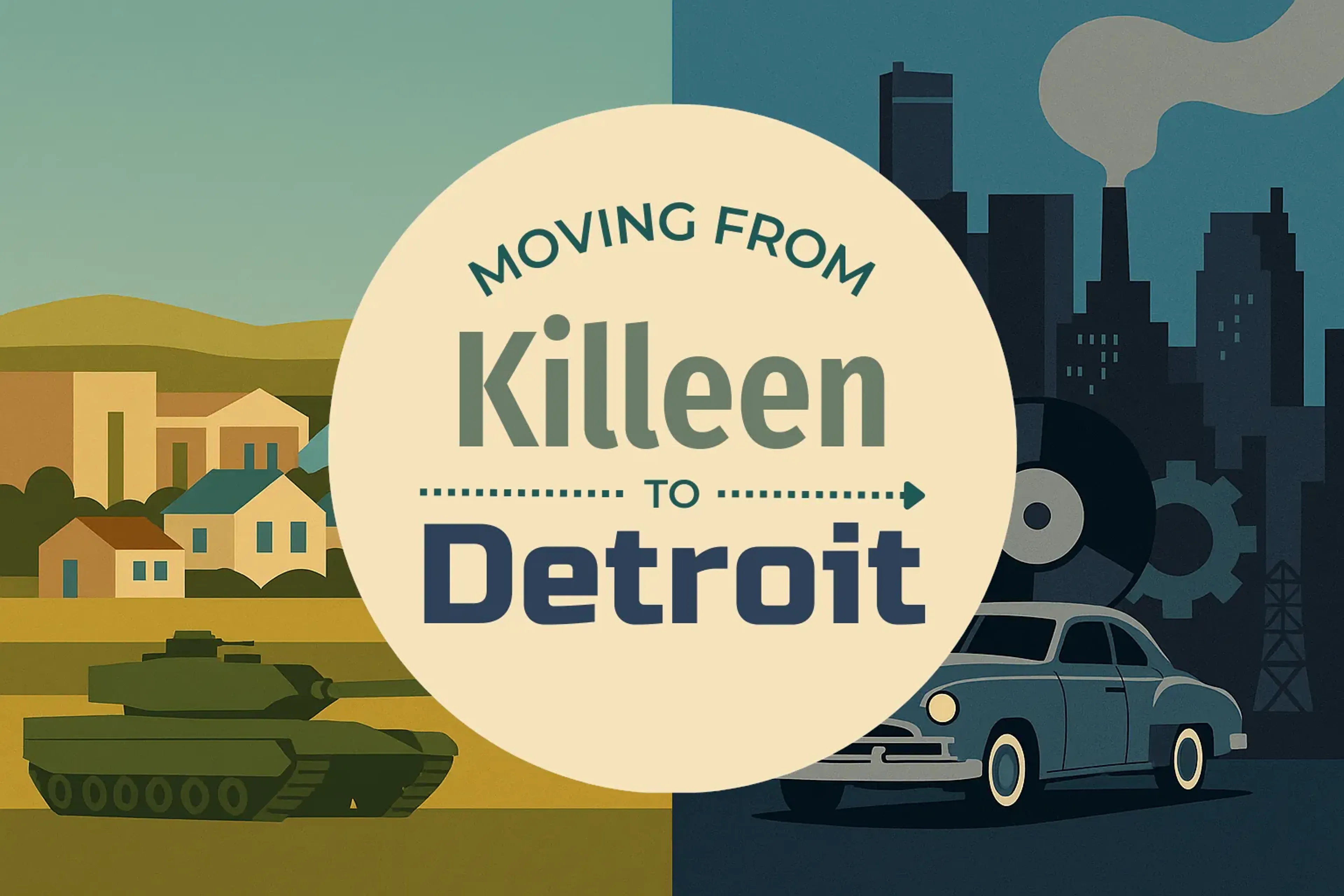 Side-by-side comparison of Killeen to Detroit moving companies